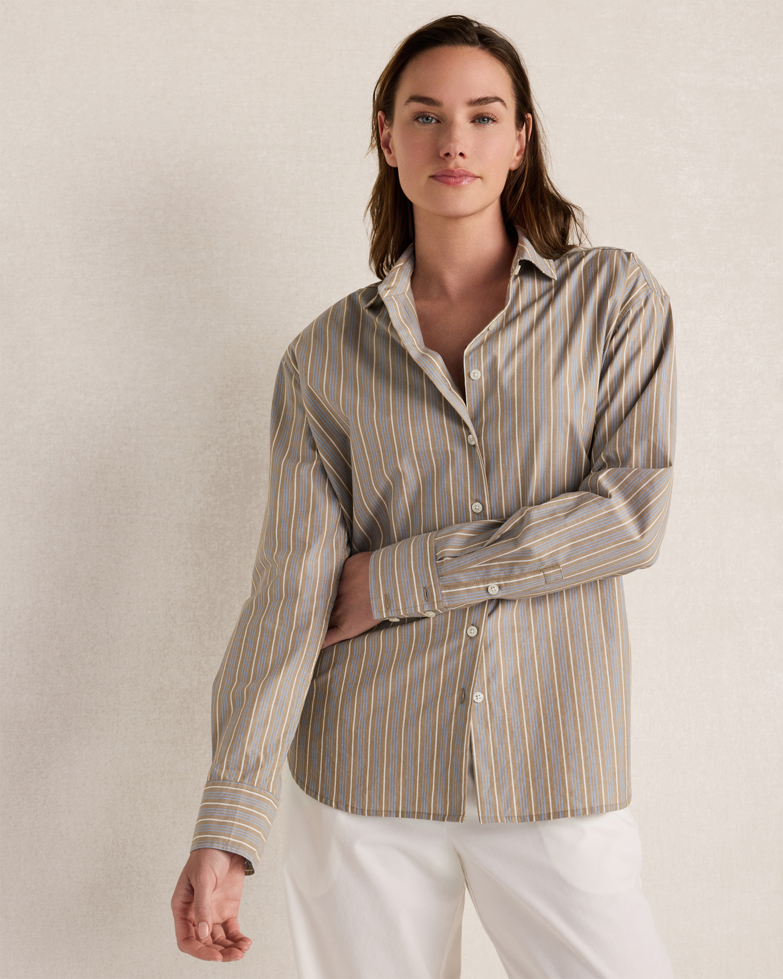 The Daily Shirt Organic Cotton Poplin Stripe