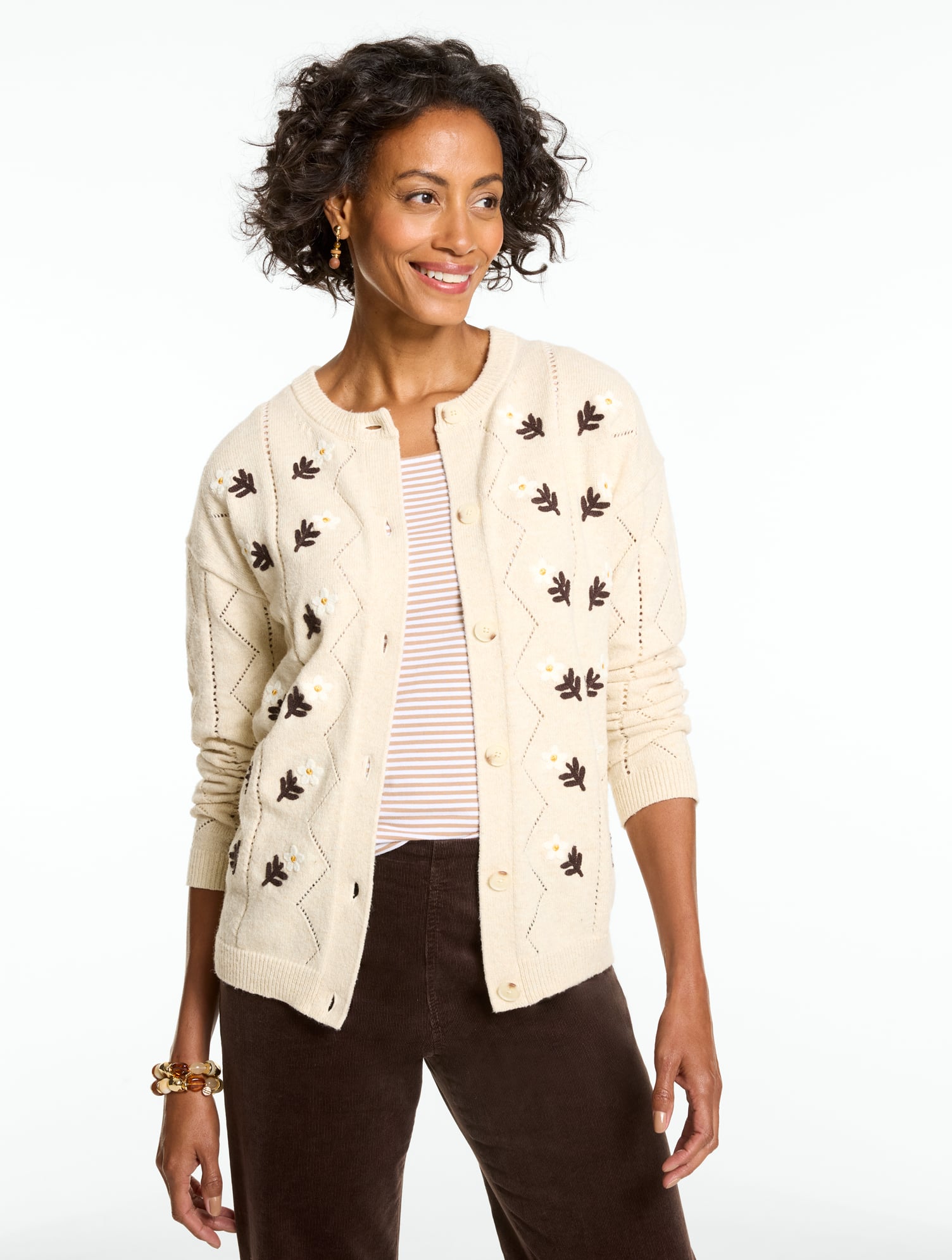 Embroidered Cardigan - Flower Parade