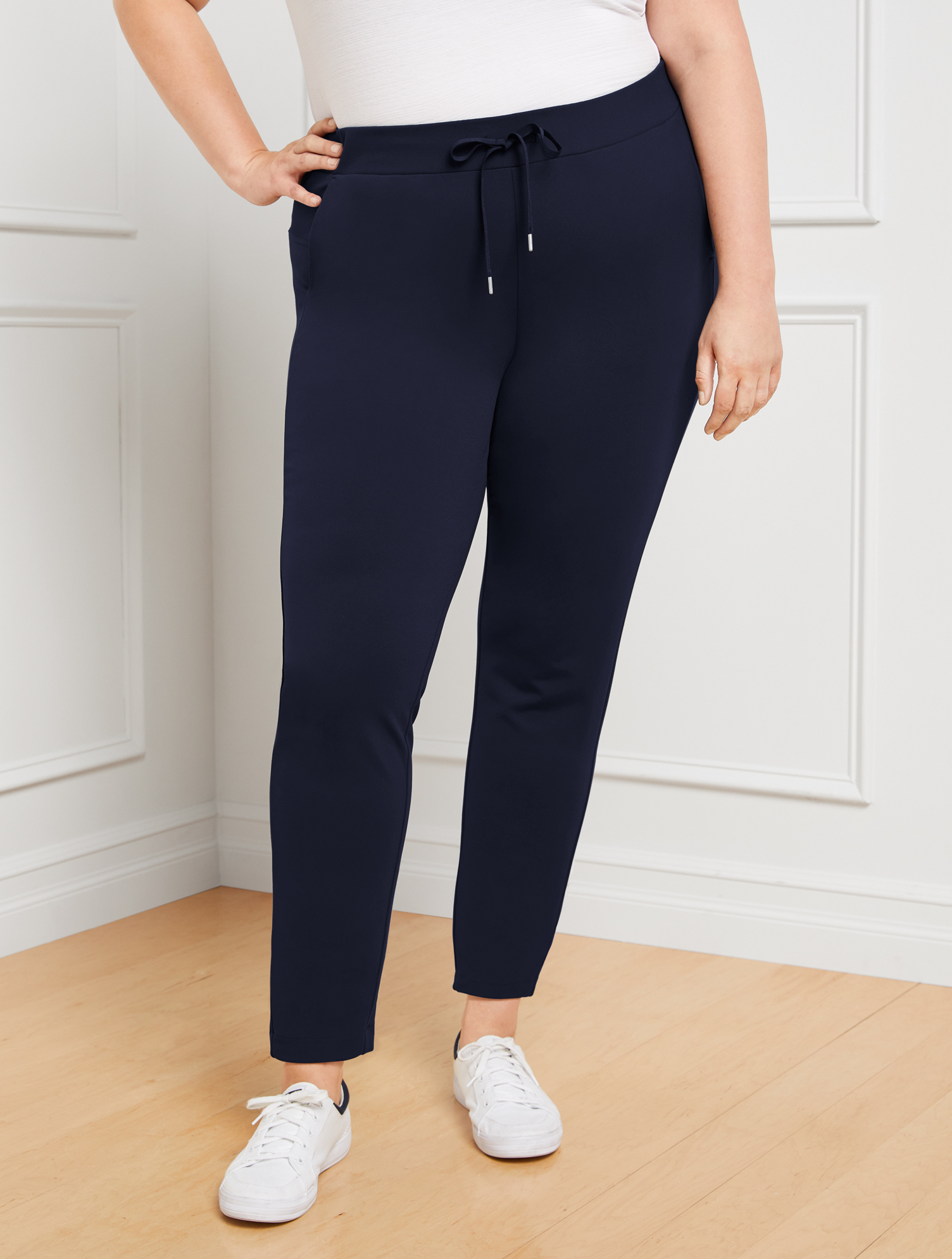 Talbots Out & About Stretch Jogger Pants - Blue - 1x