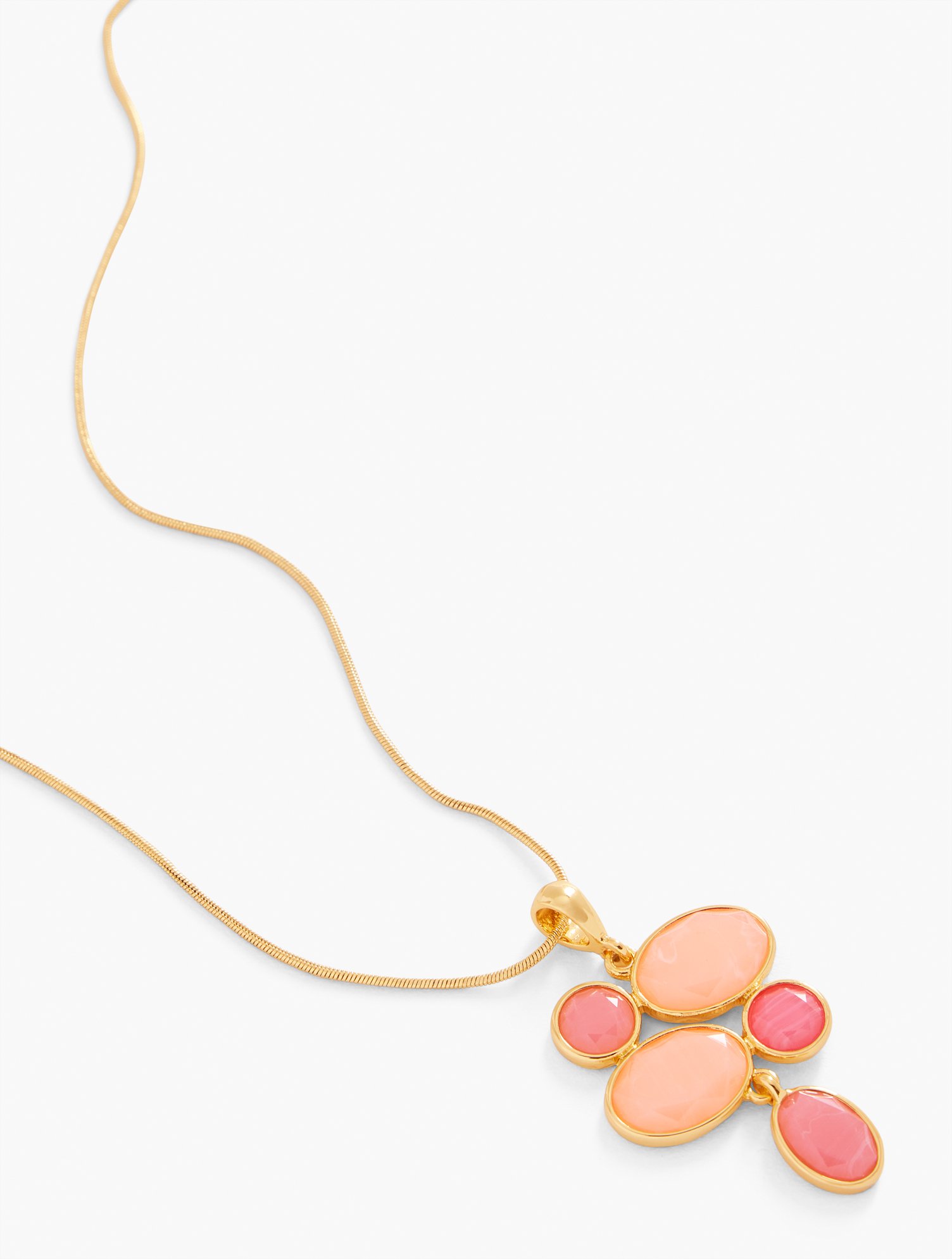 Talbots Spring Crystals Pendant Necklace - Aurora Pink/gold - 001  In Aurora Pink,gold