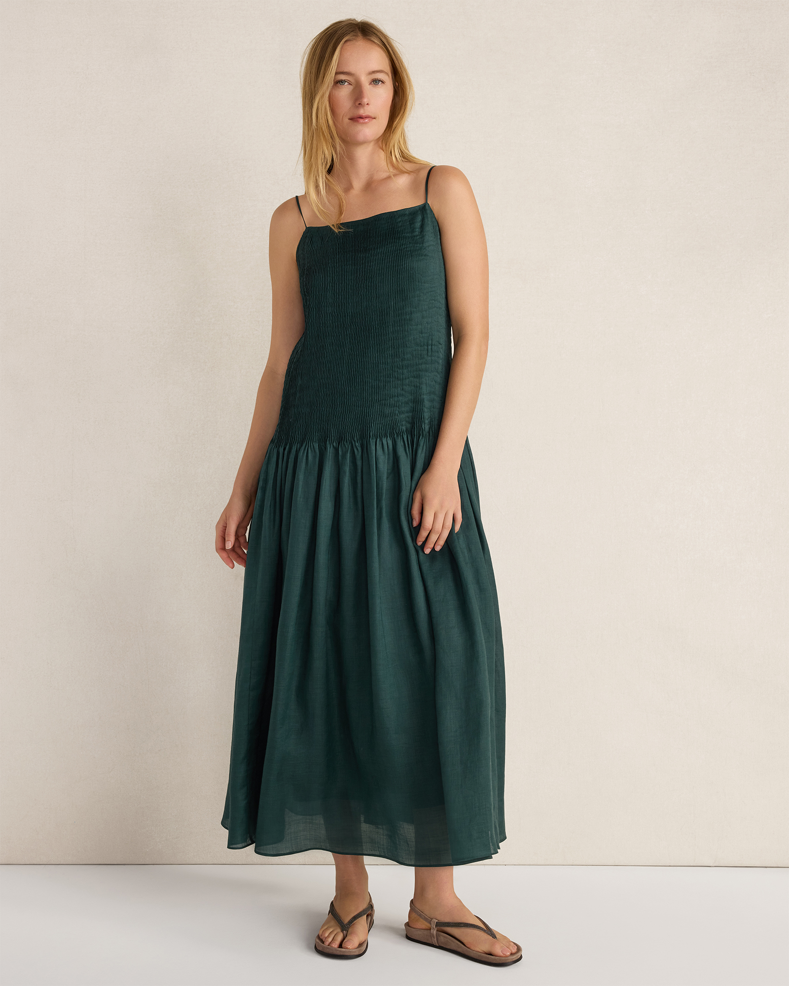 haven mixed media maxi dress Haven Dress Turquoise / XS