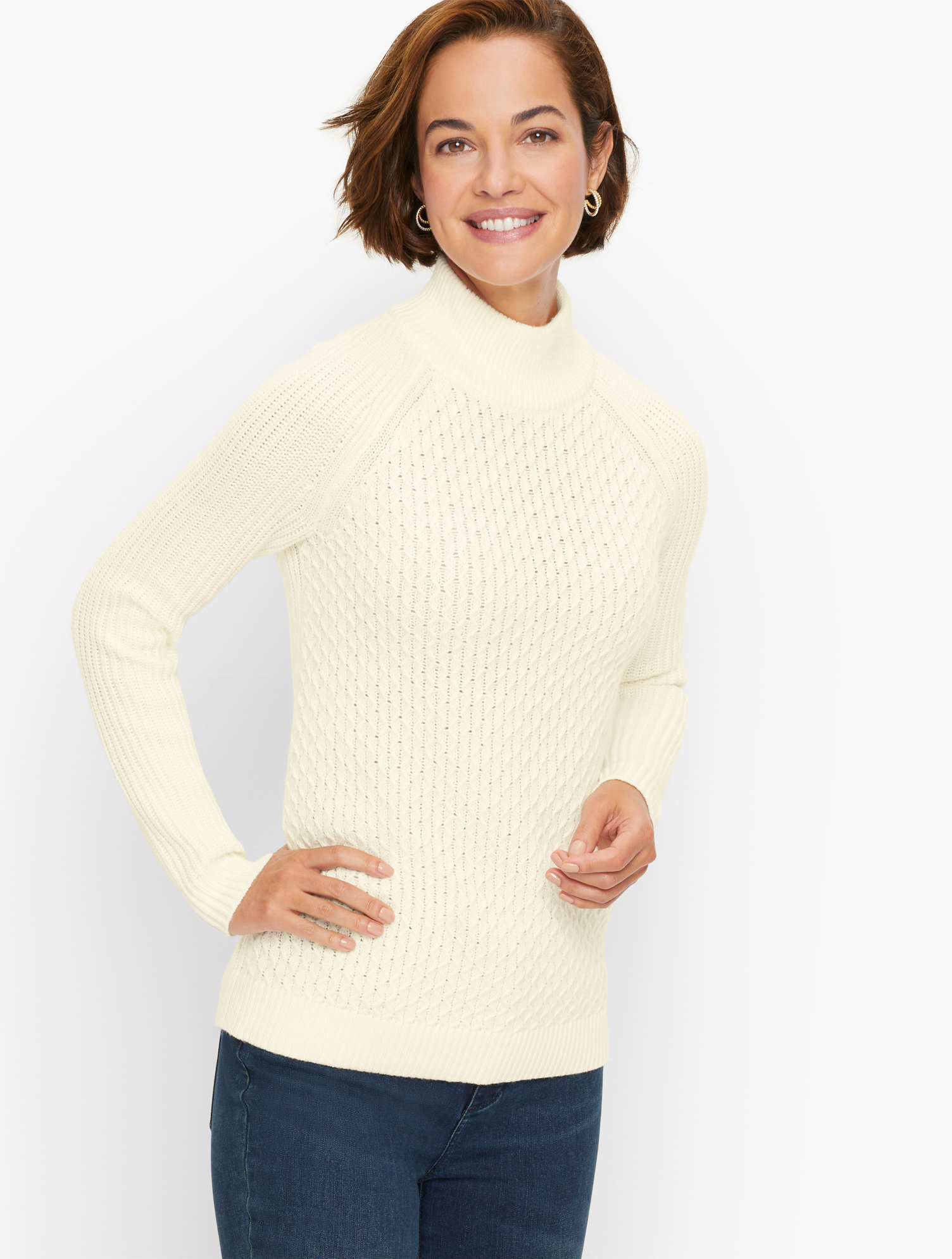 トップス NKGW / SEE THROUGH PULLOVER Textured Stitch Sweater | Talbots