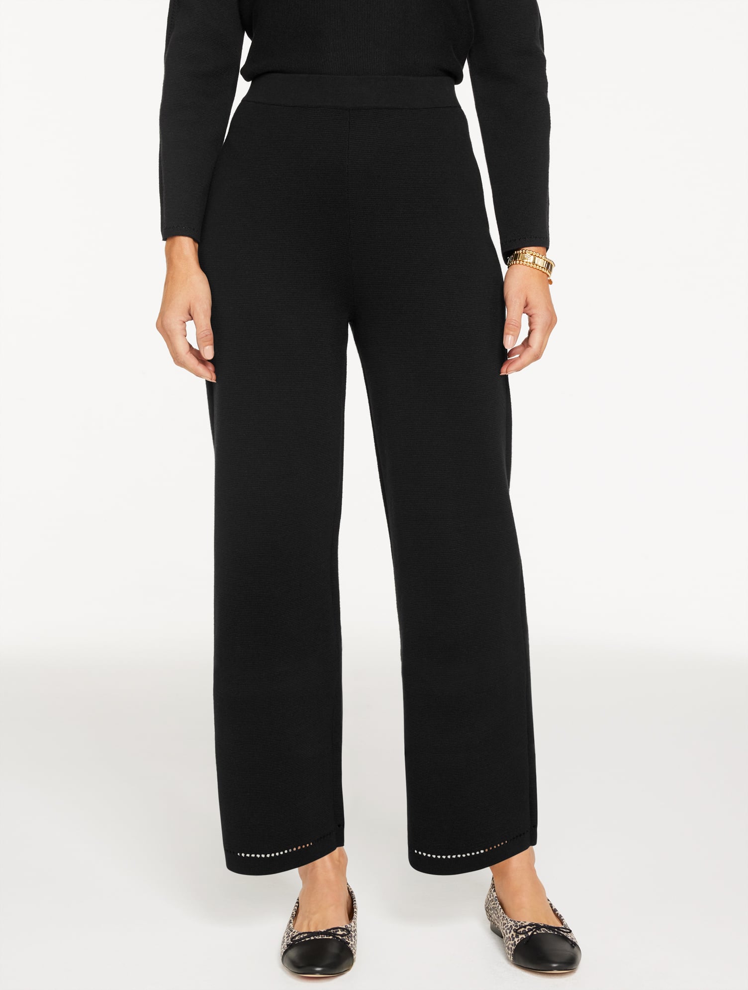 Straight Leg Jacquard Pants | Talbots