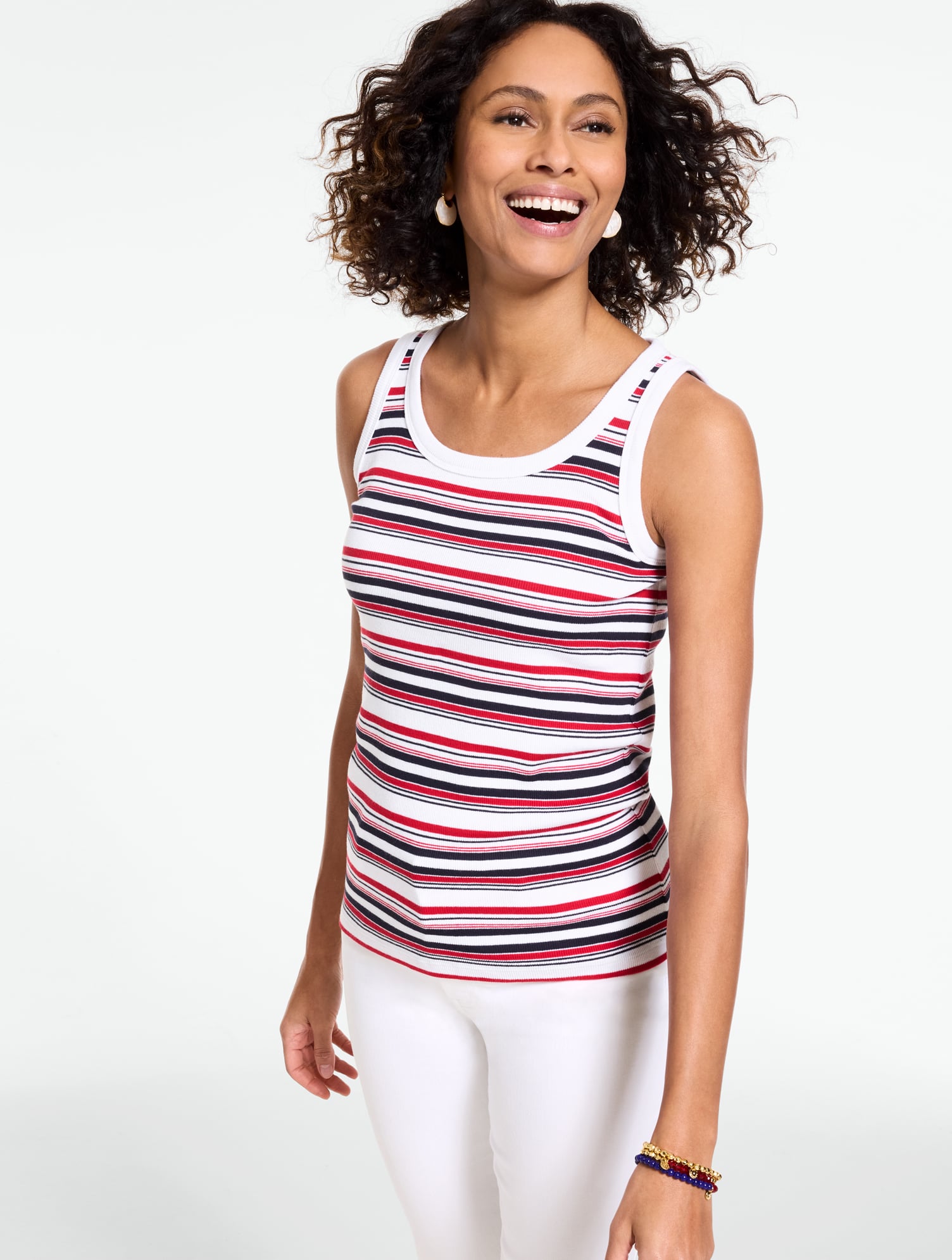 Ribbed Tank - Liberty Stripe