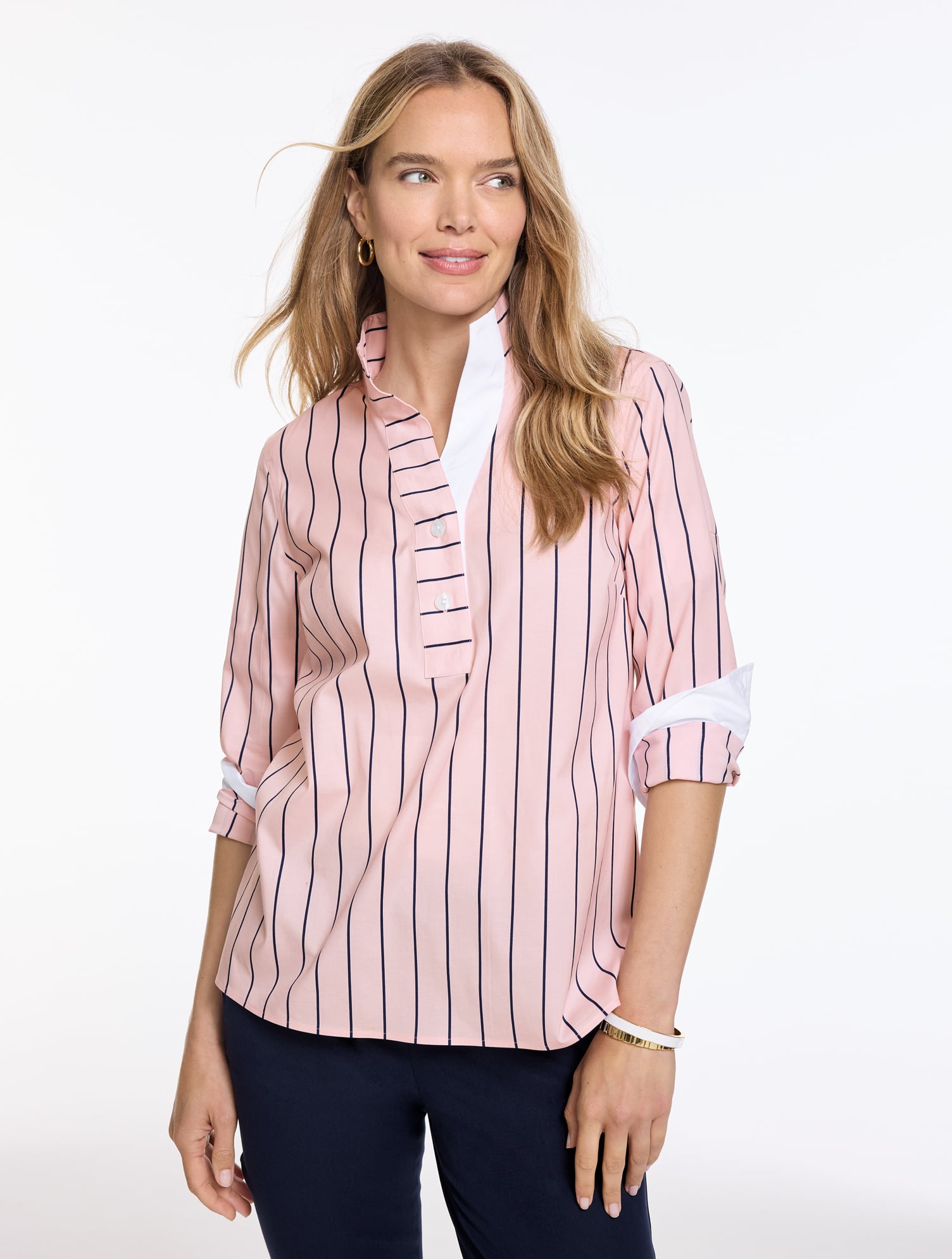 Non-Iron Popover - Breezy Stripe