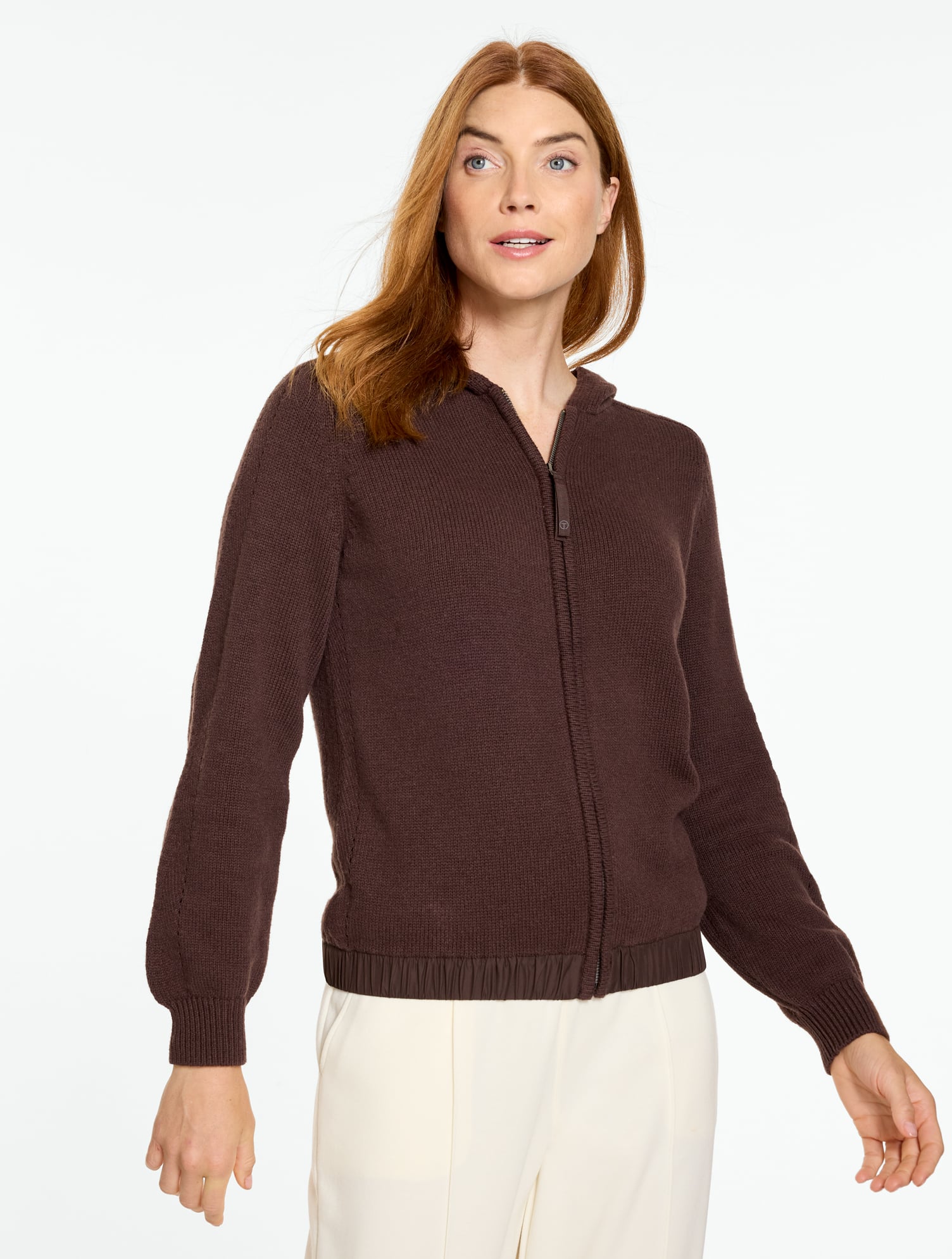 Hooded Pointelle Sweater Jacket - thumbnail 7