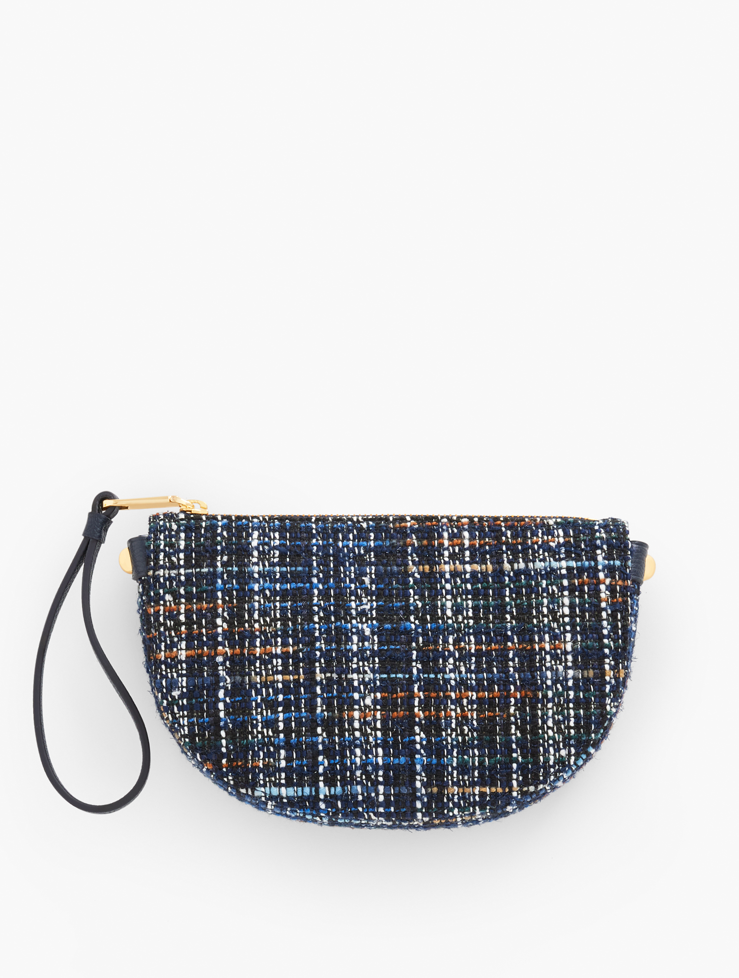 Talbots Crescent Wristlet - Space Dyed Tweed - Navy Blue - 001