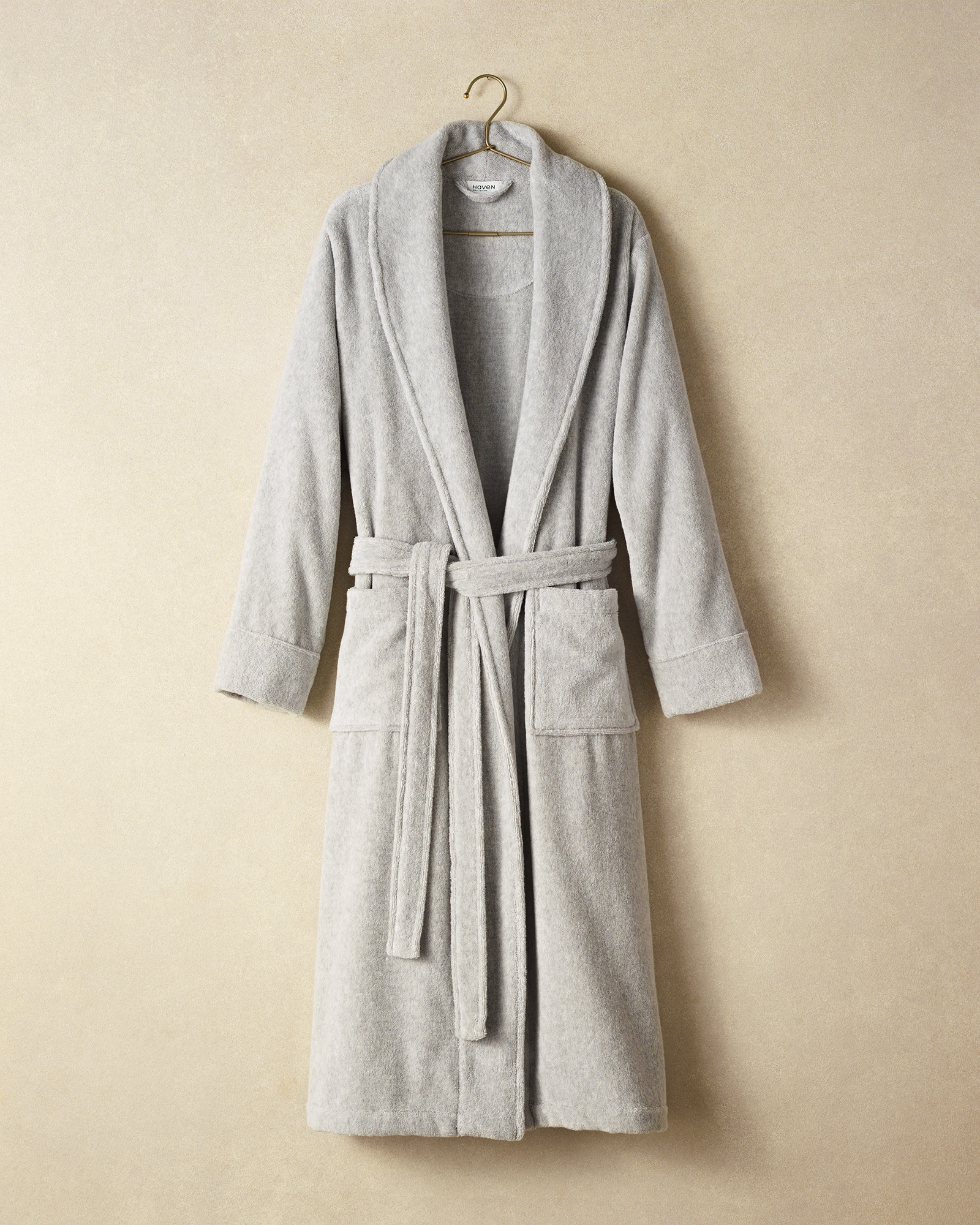 Talbots Plush Robe - Grey Sky Heather - Large - 100% Cotton