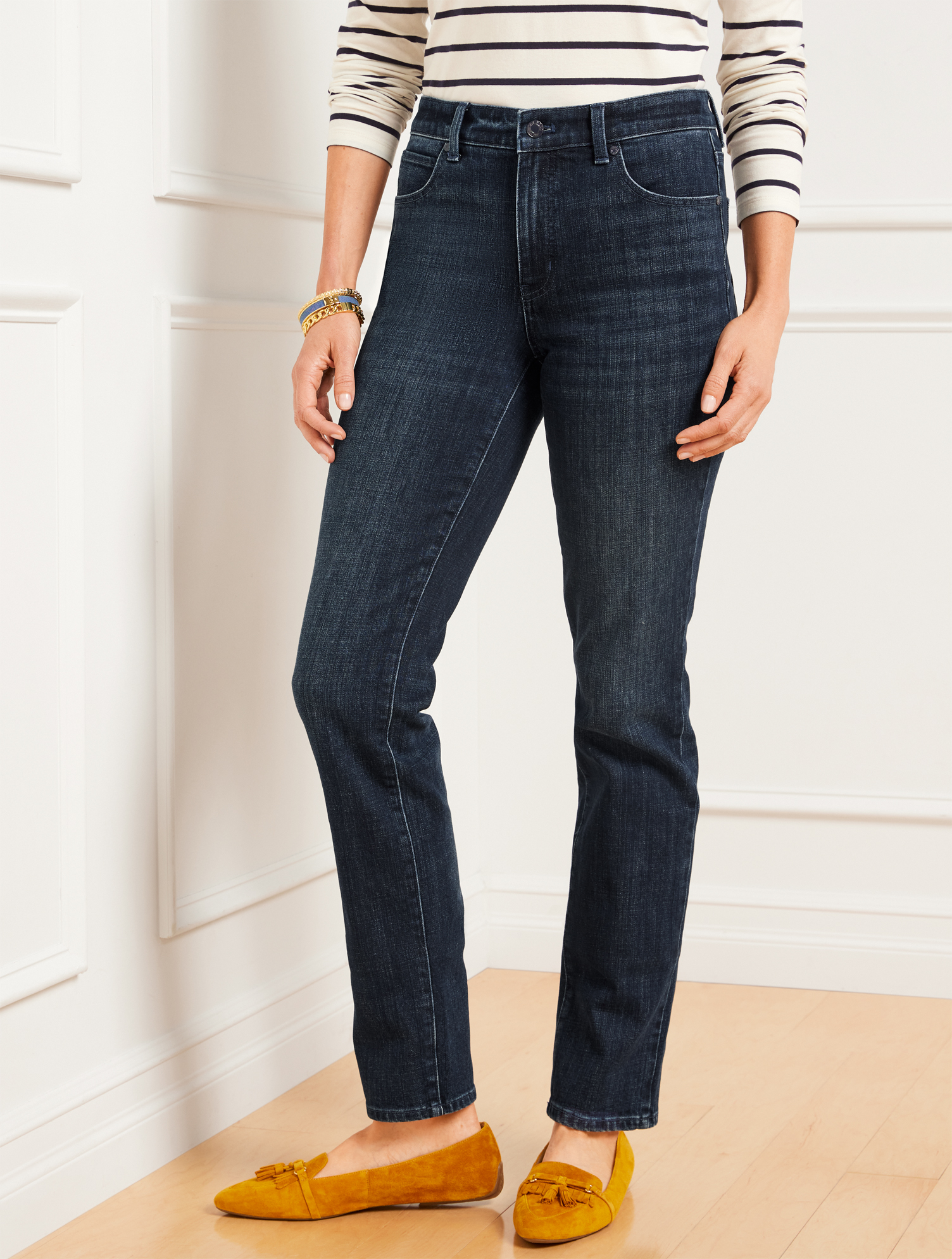 Talbots Petite - Straight Leg Jeans - Florence Wash - Curvy Fit - 16