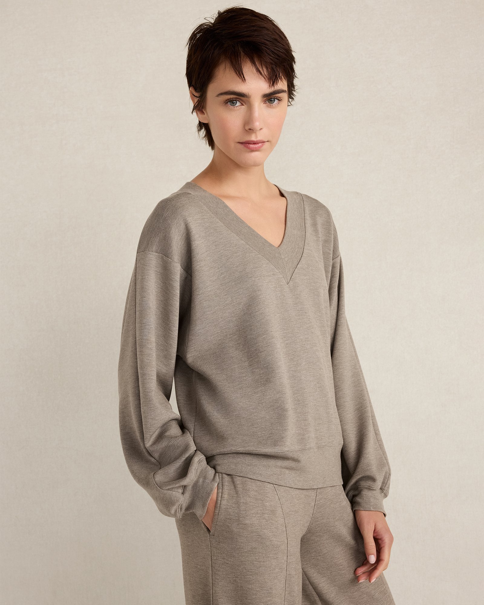 Soft Knit V-Neck Top