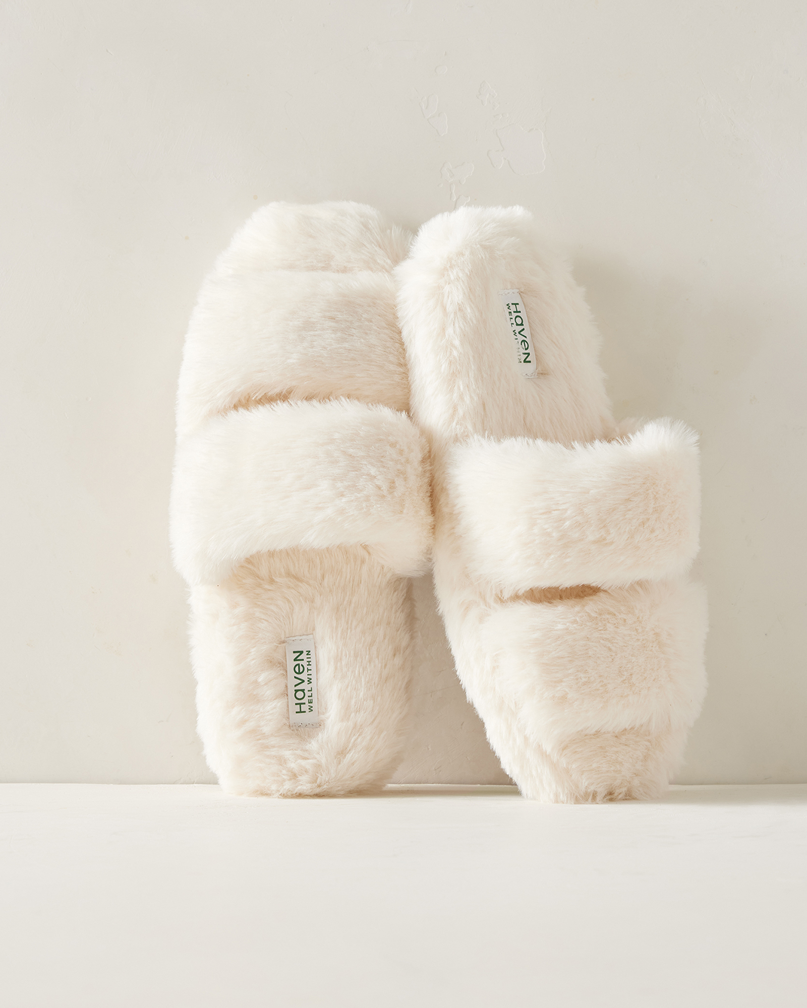 Faux Fur Banded Slippers | Haven Well Within