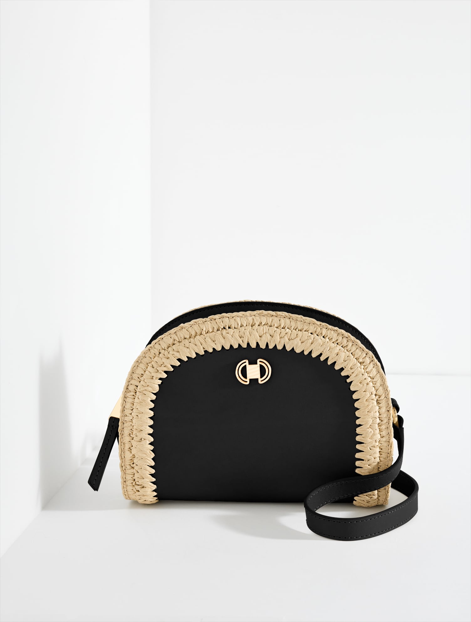 Rory Vachetta Straw Crossbody Bag | Talbots