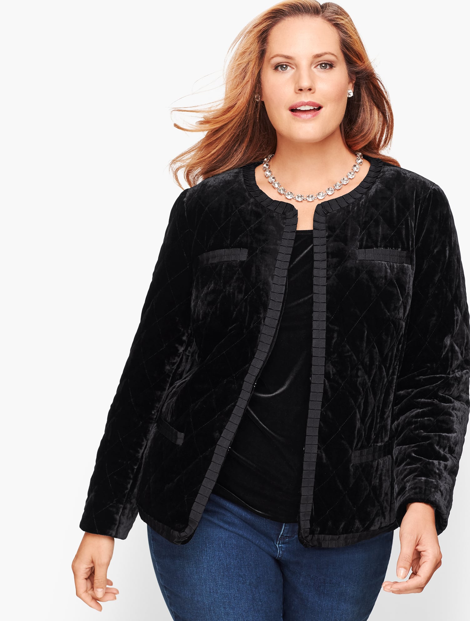 Quilted Velvet Jacket | Talbots