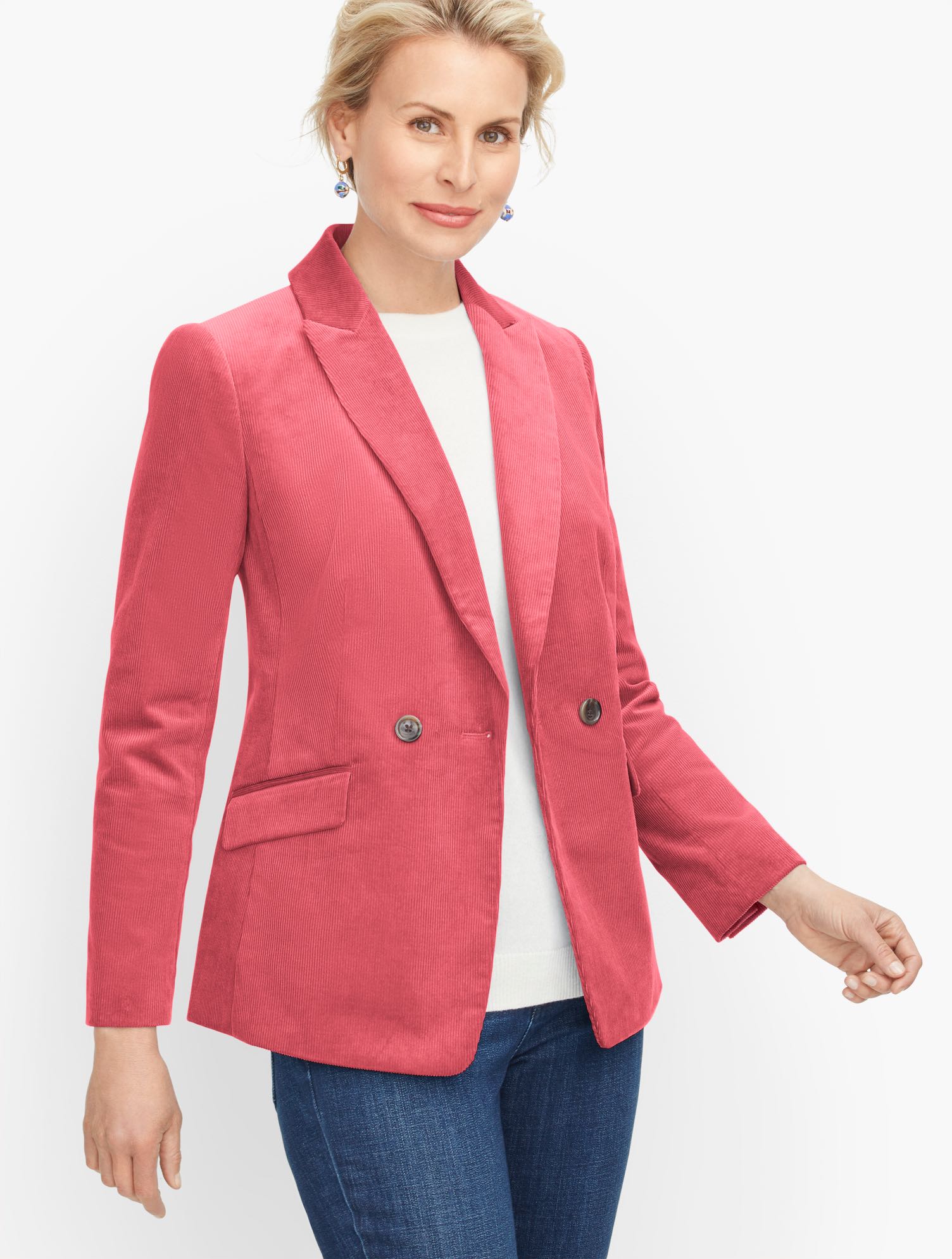 Double Breasted Corduroy Blazer | Talbots