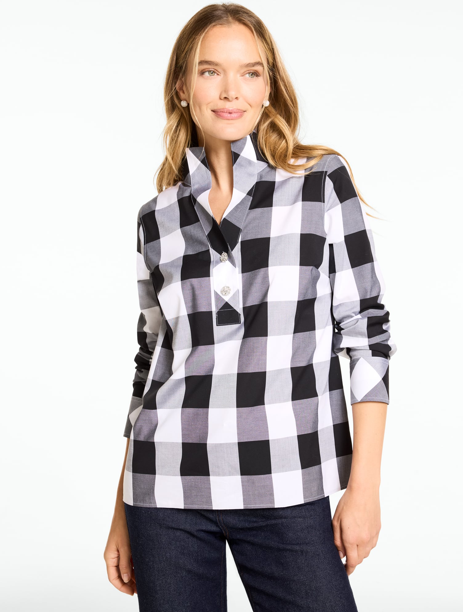 Non-Iron Popover - Buffalo Check