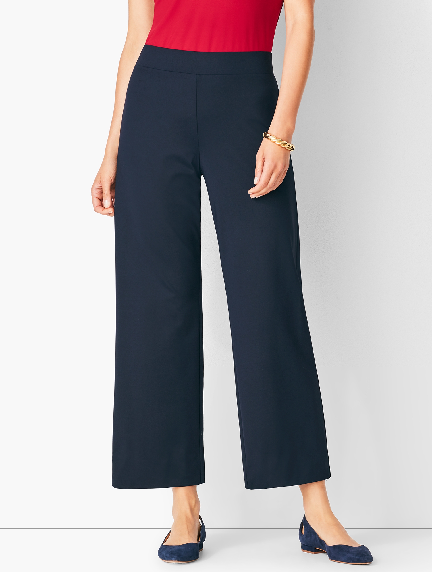 Knit Jersey Wide-Leg Pant | Talbots