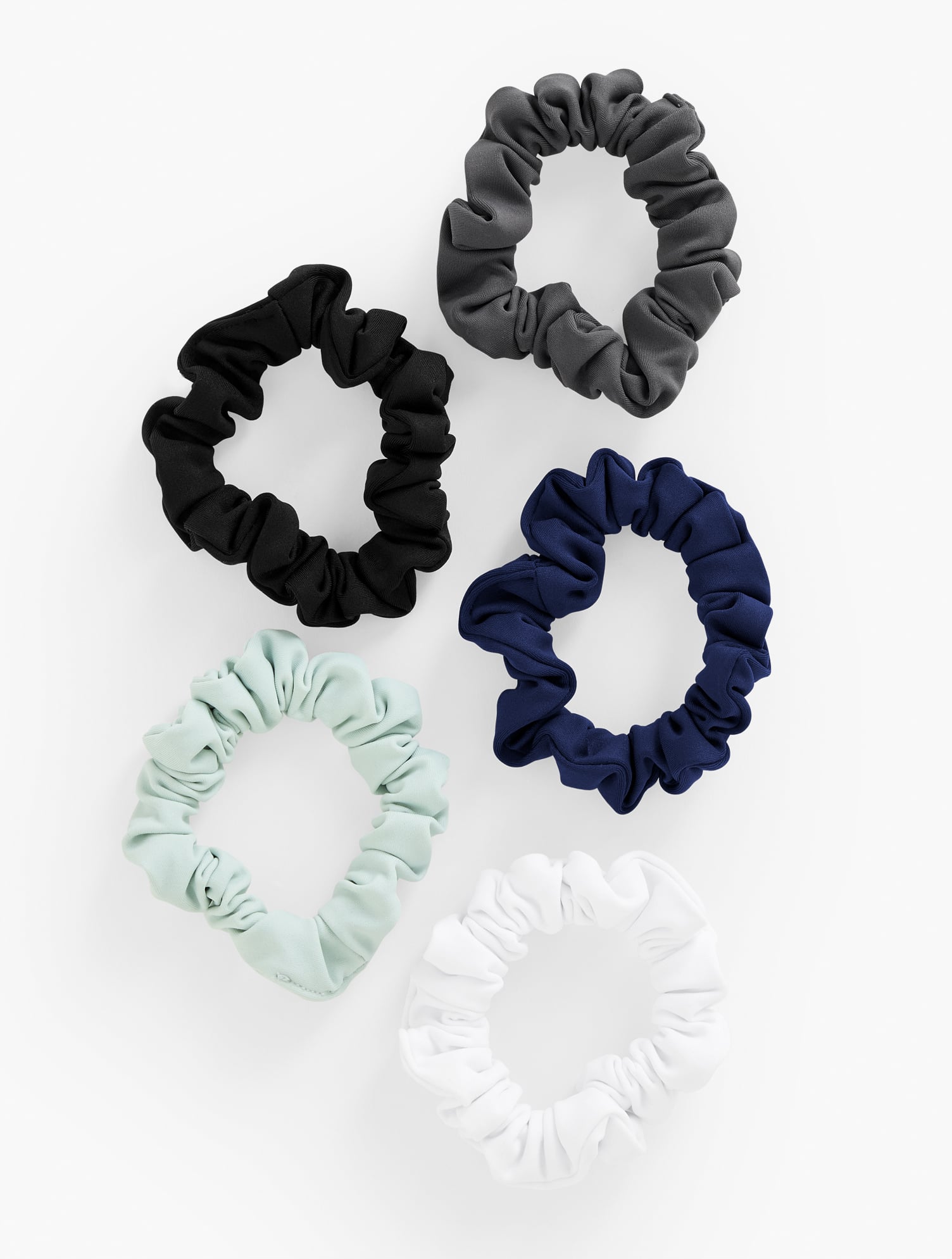 T by Talbots Scrunchie Set of 5 - Grey - 001
