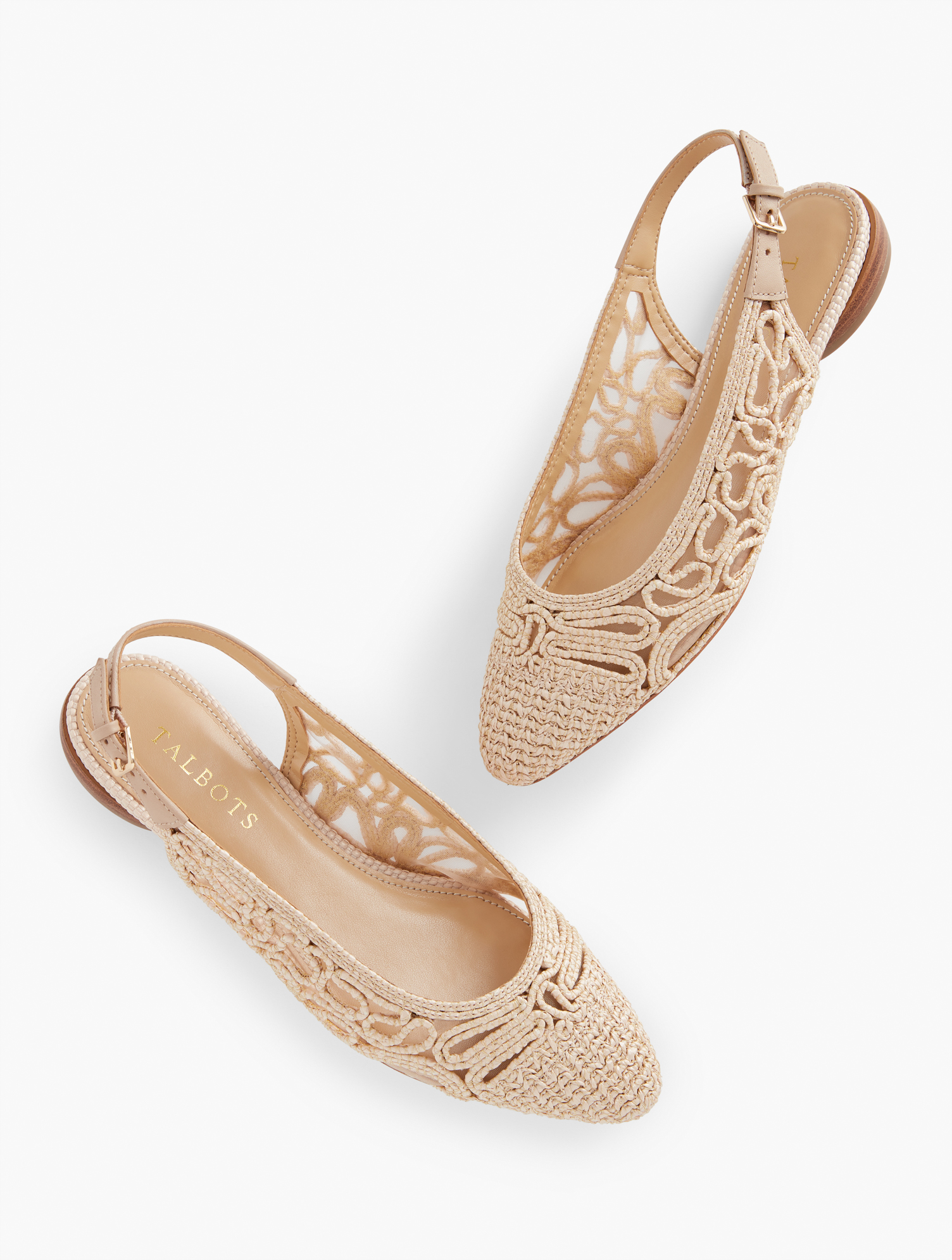 靴 herlipto Tweed Slingback Flats Edna Raffia Crochet Slingback Flats | Talbots