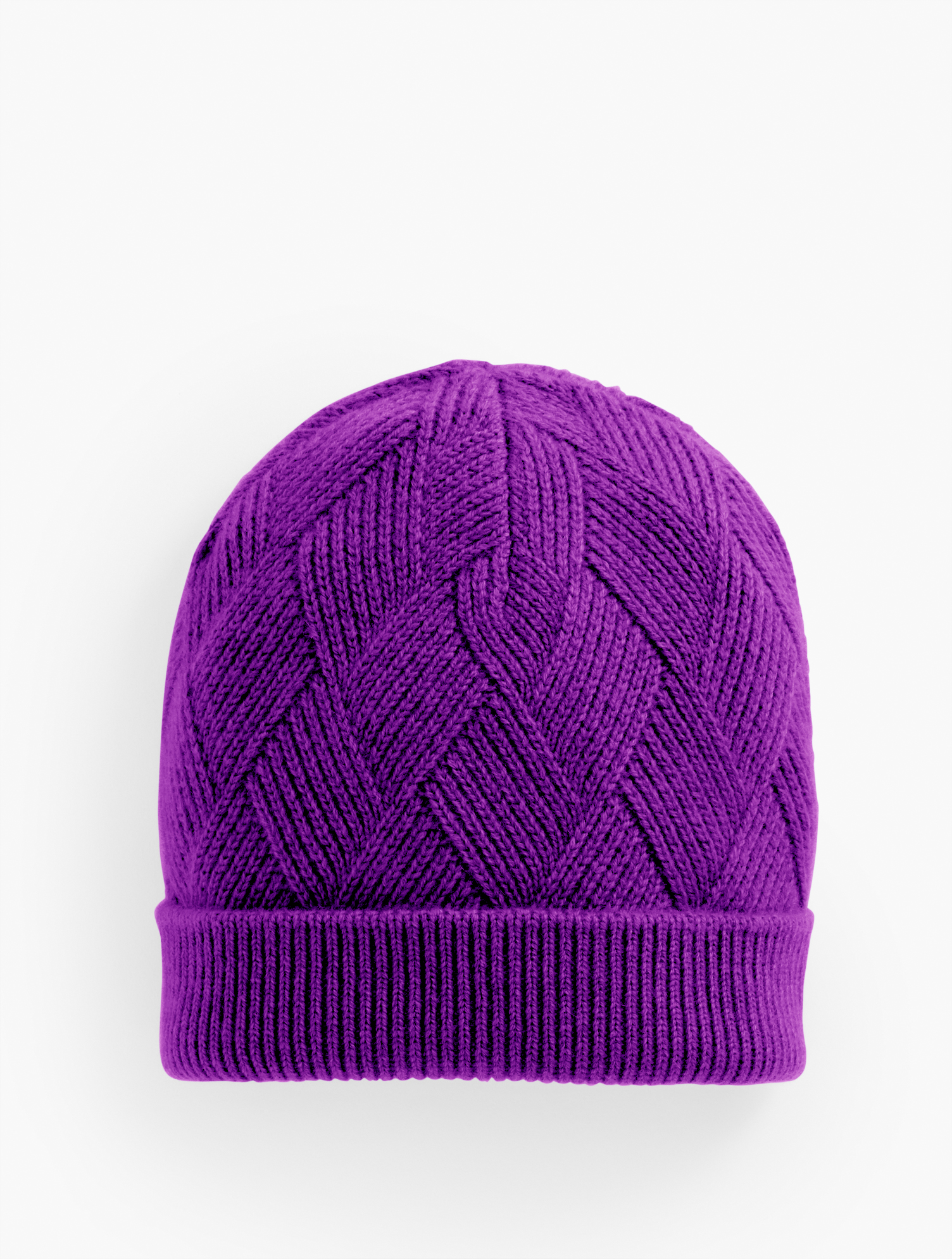 Basketweave Cashmere Knit Beanie | Talbots display picture 1