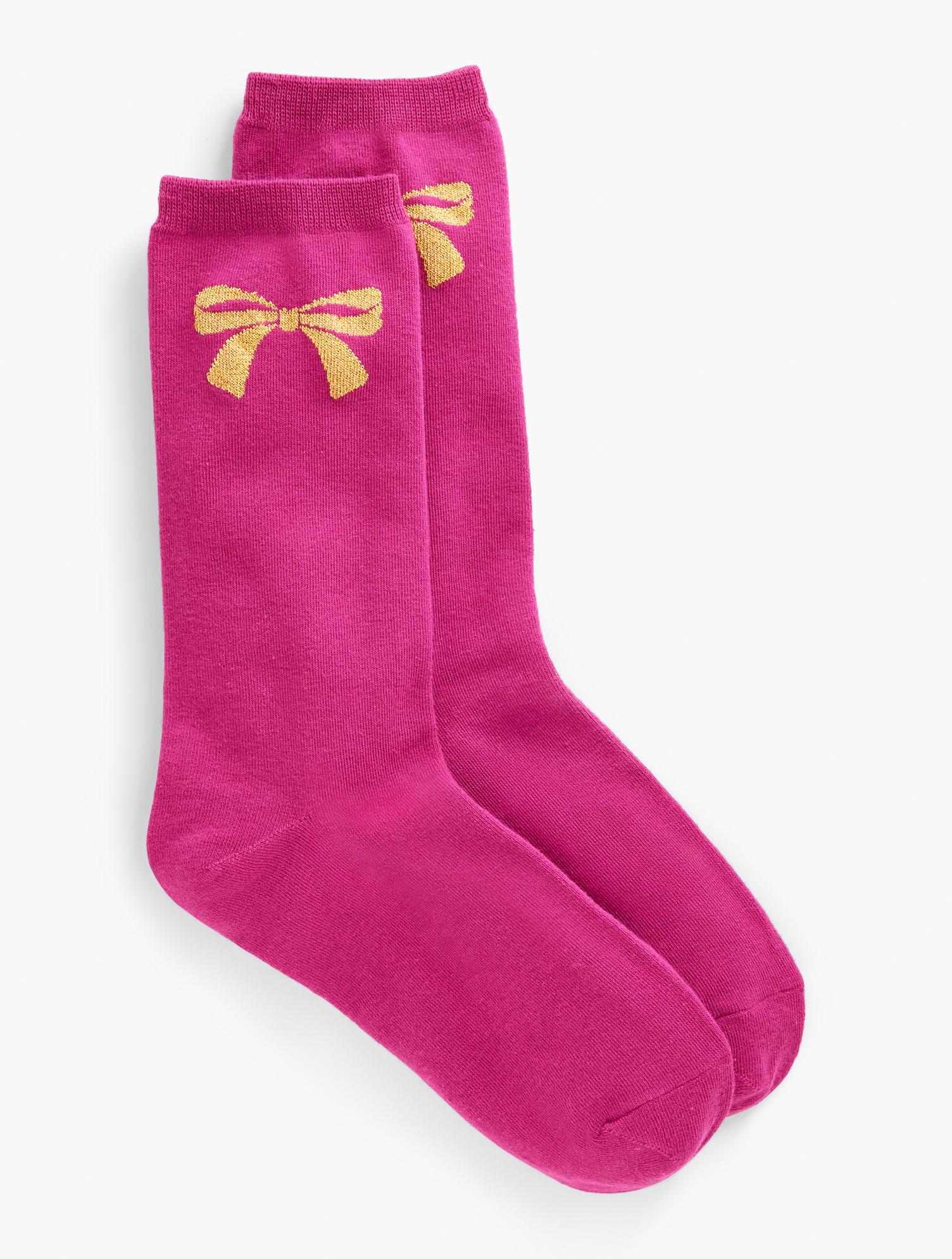 Talbots Bow Trouser Socks - Vivid Berry - 001