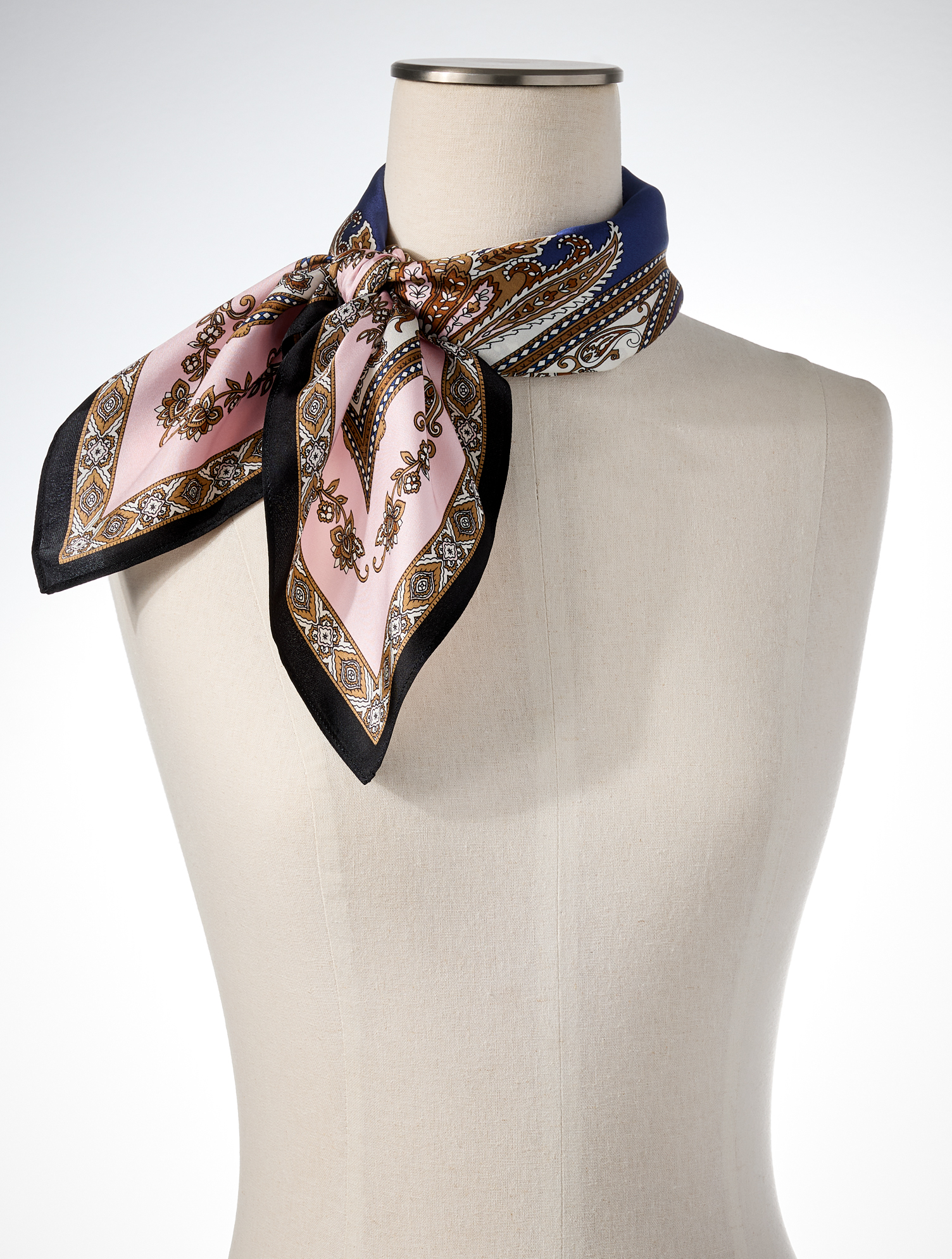 Paisley Sky Square Scarf - Delicate Rose - 001 Talbots