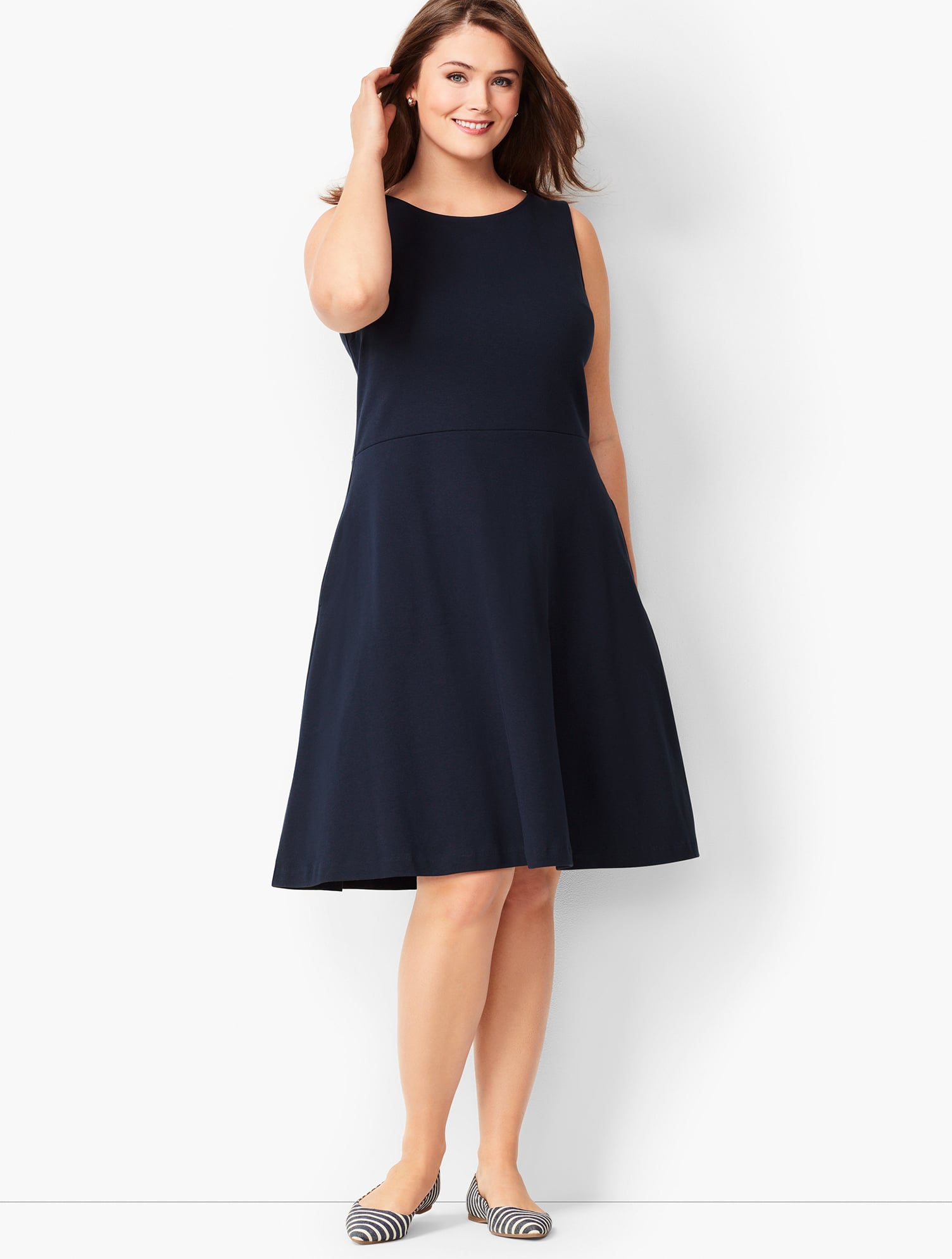Fit & Flare Knit Dress | Talbots