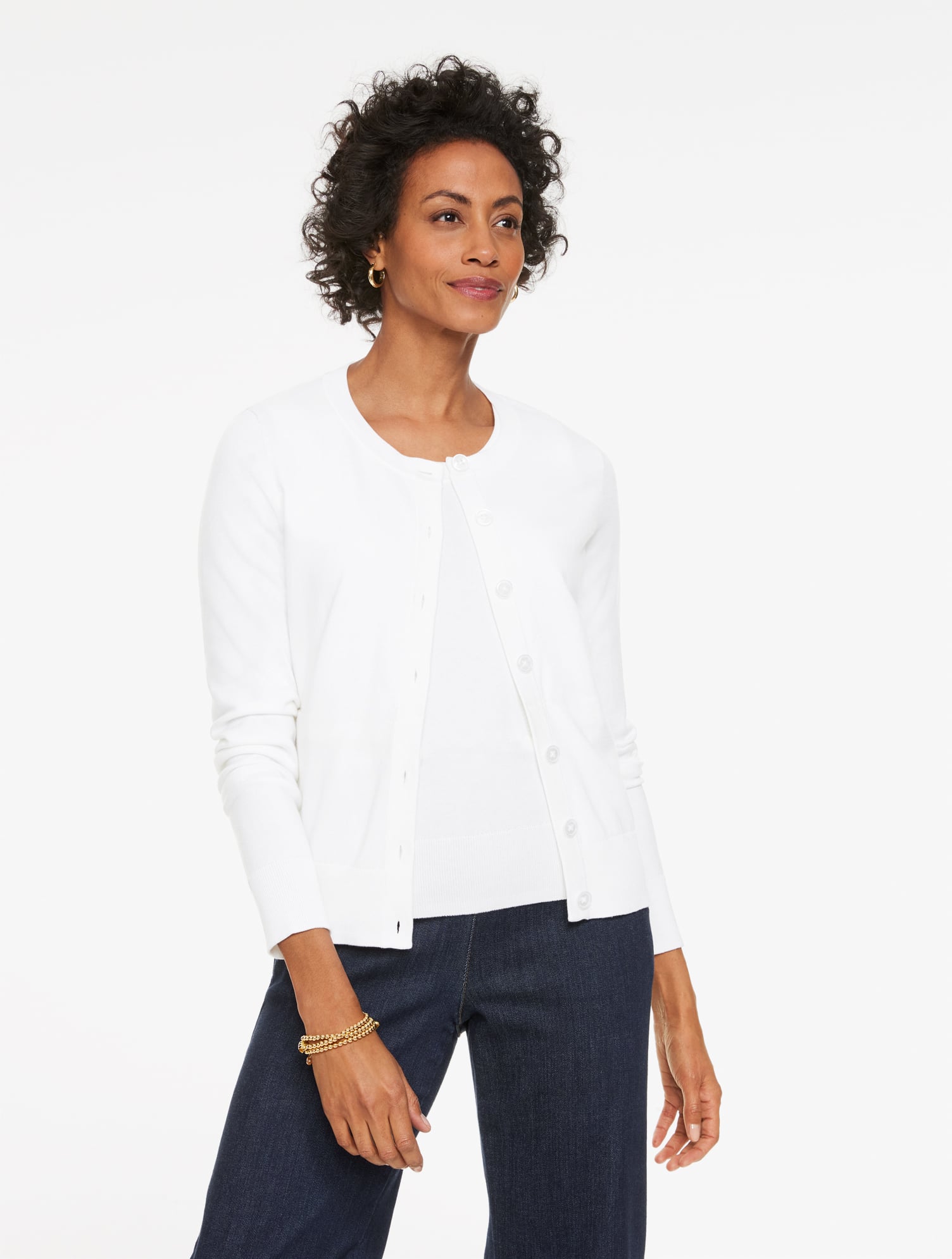 Shaker Stitch Open Front Cardigan | Talbots
