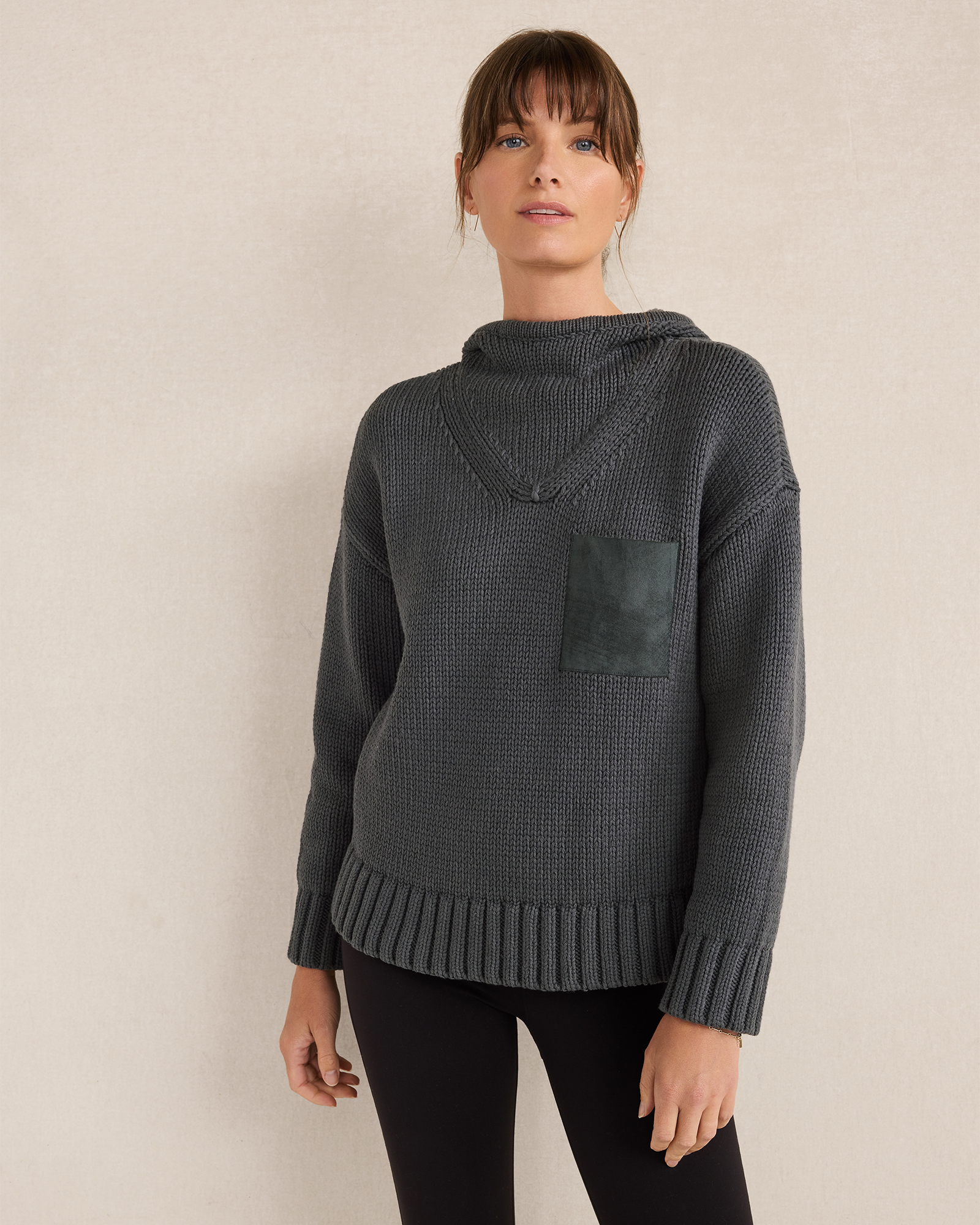 Cotton Blend Pocket Hoodie