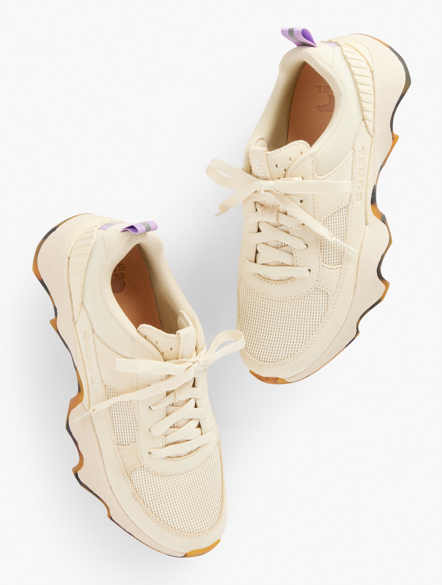 Talbots Kinetic™ Impact Ii Lace Up Sneakers - Honey White/lilac - 9 1/2 M  In Honey White,lilac