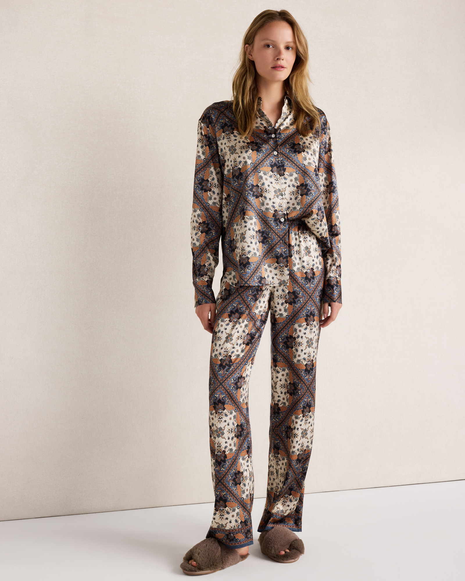 Washable Silk Printed Pajama Pants