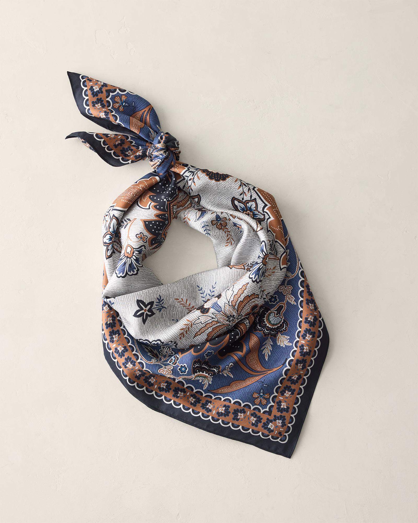 Whispering Vines Printed Silk Scarf