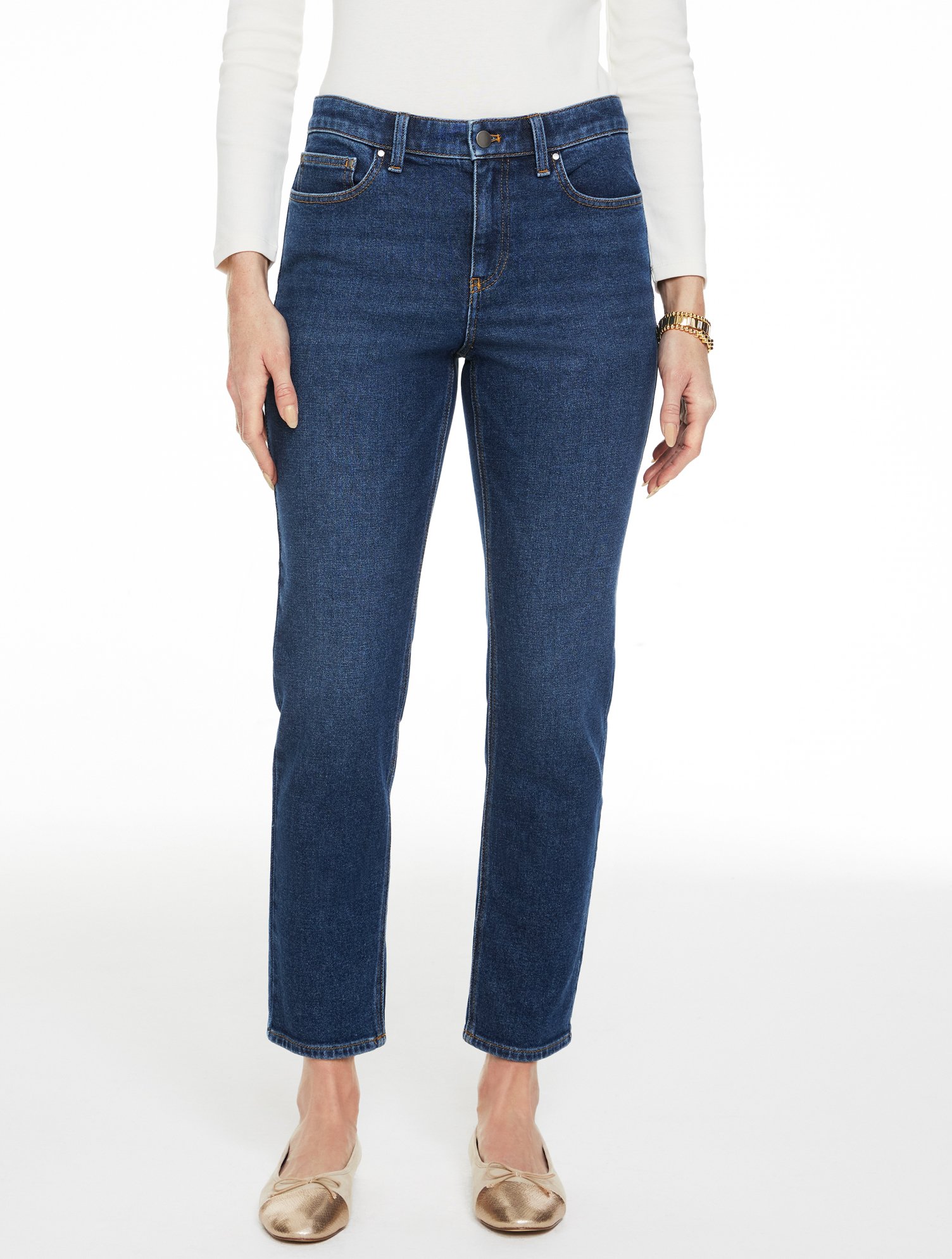 Slim Straight Ankle Jeans
