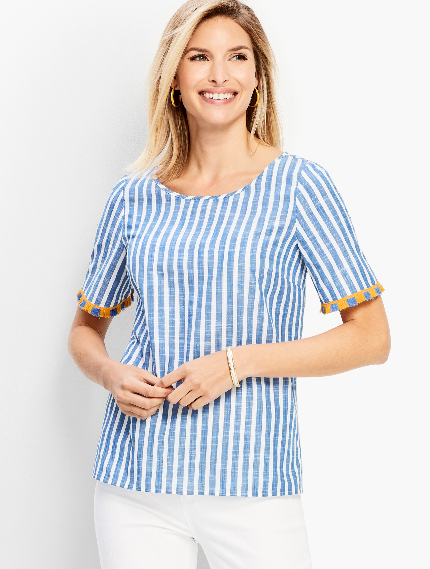 トップス Acka fringe american sleeve tops American-Idol-S22-Jack-Blocker