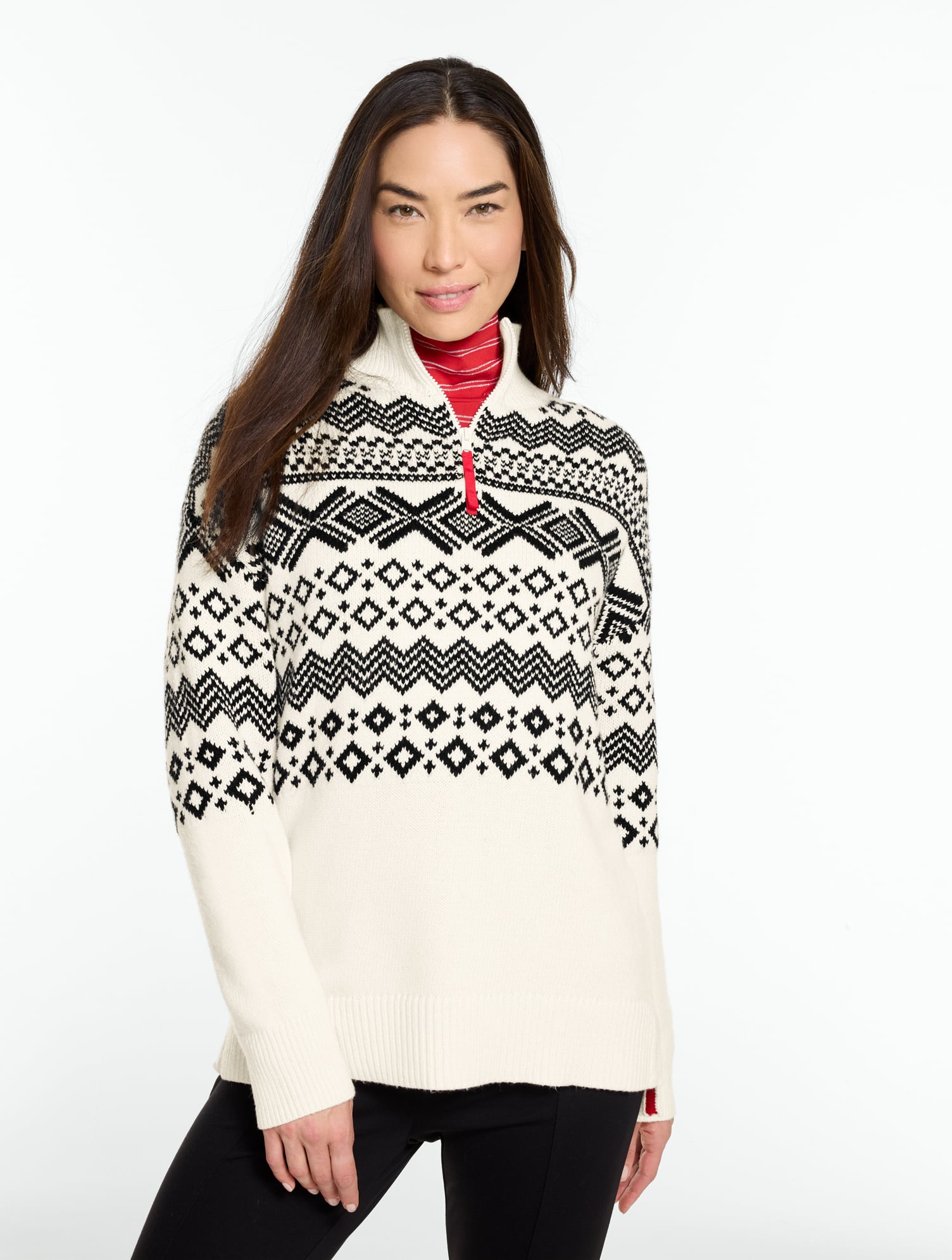 Snowflake Fair Isle Tunic Sweater