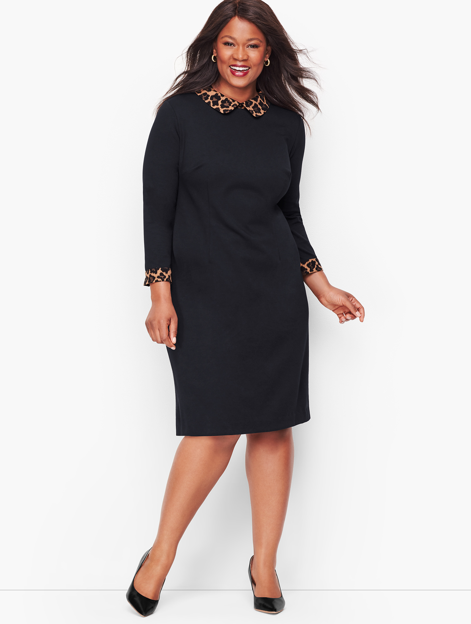 navy blue dress for baby girl TA3 Corsety Off Shoulder Pencil Dress - Ombre Symmetric Leopard - S