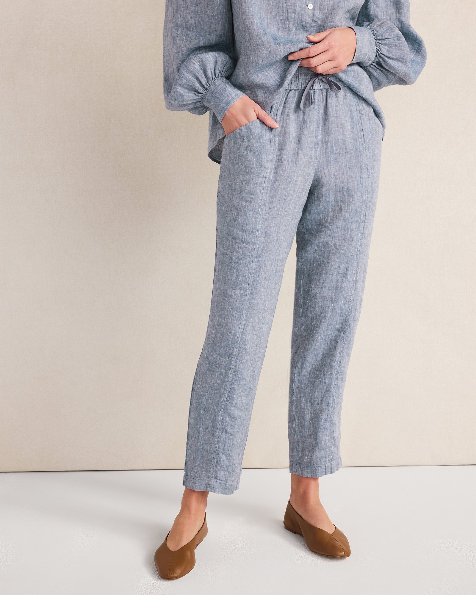 Linen Straight Leg Pants