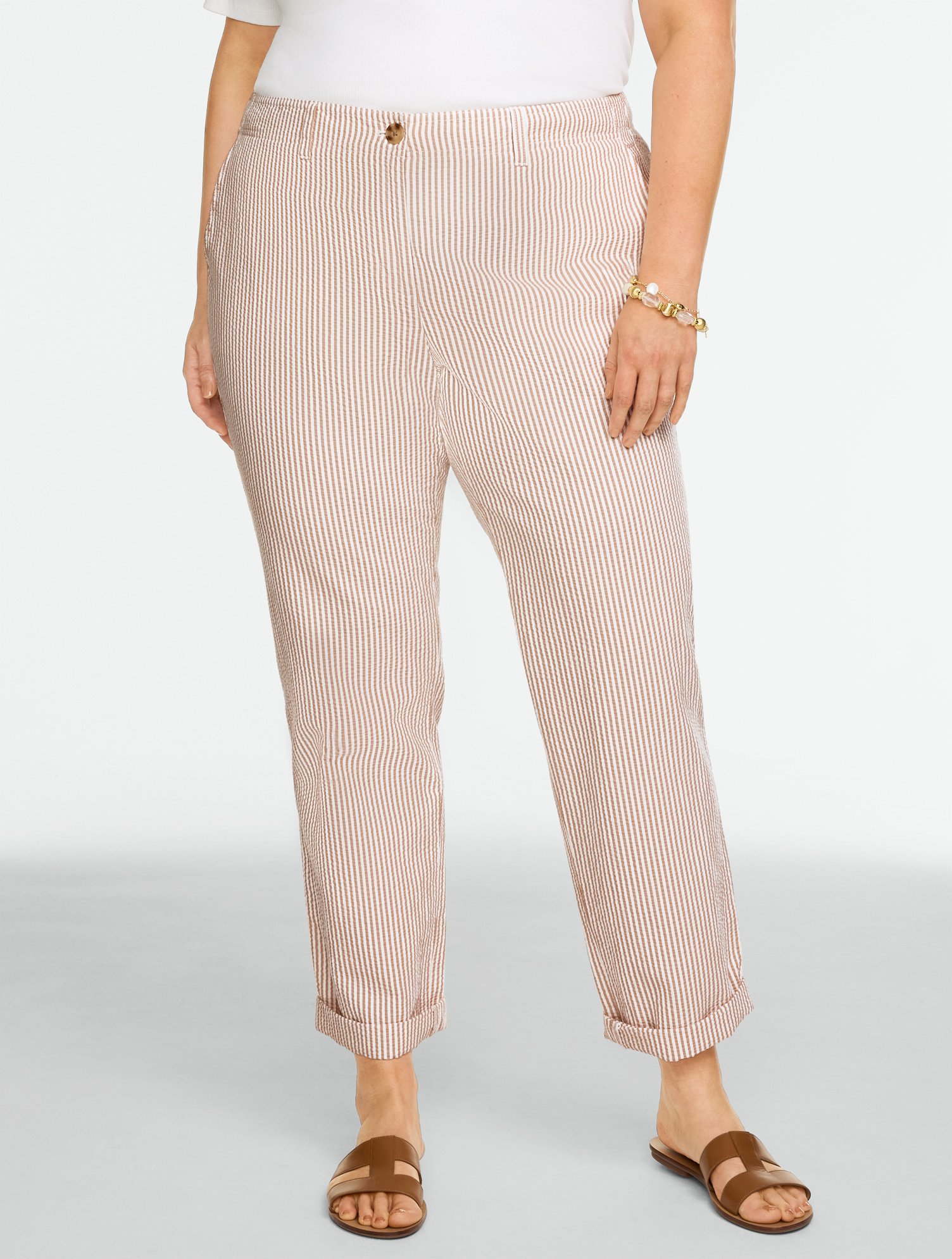 Seersucker Everyday Chinos - Sunshine Stripe