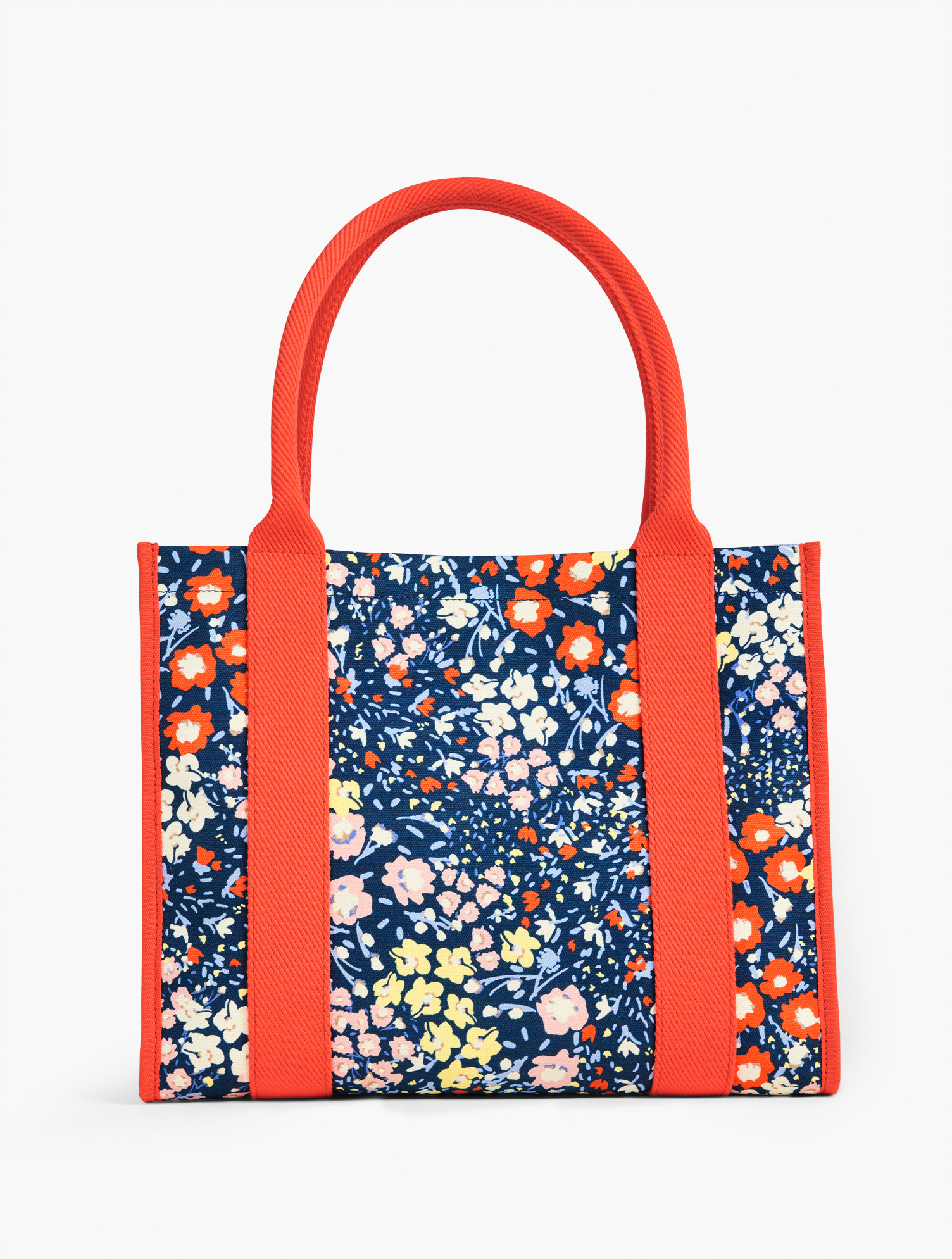Talbots Floral Garden Printed Canvas Tote - Ink - 001