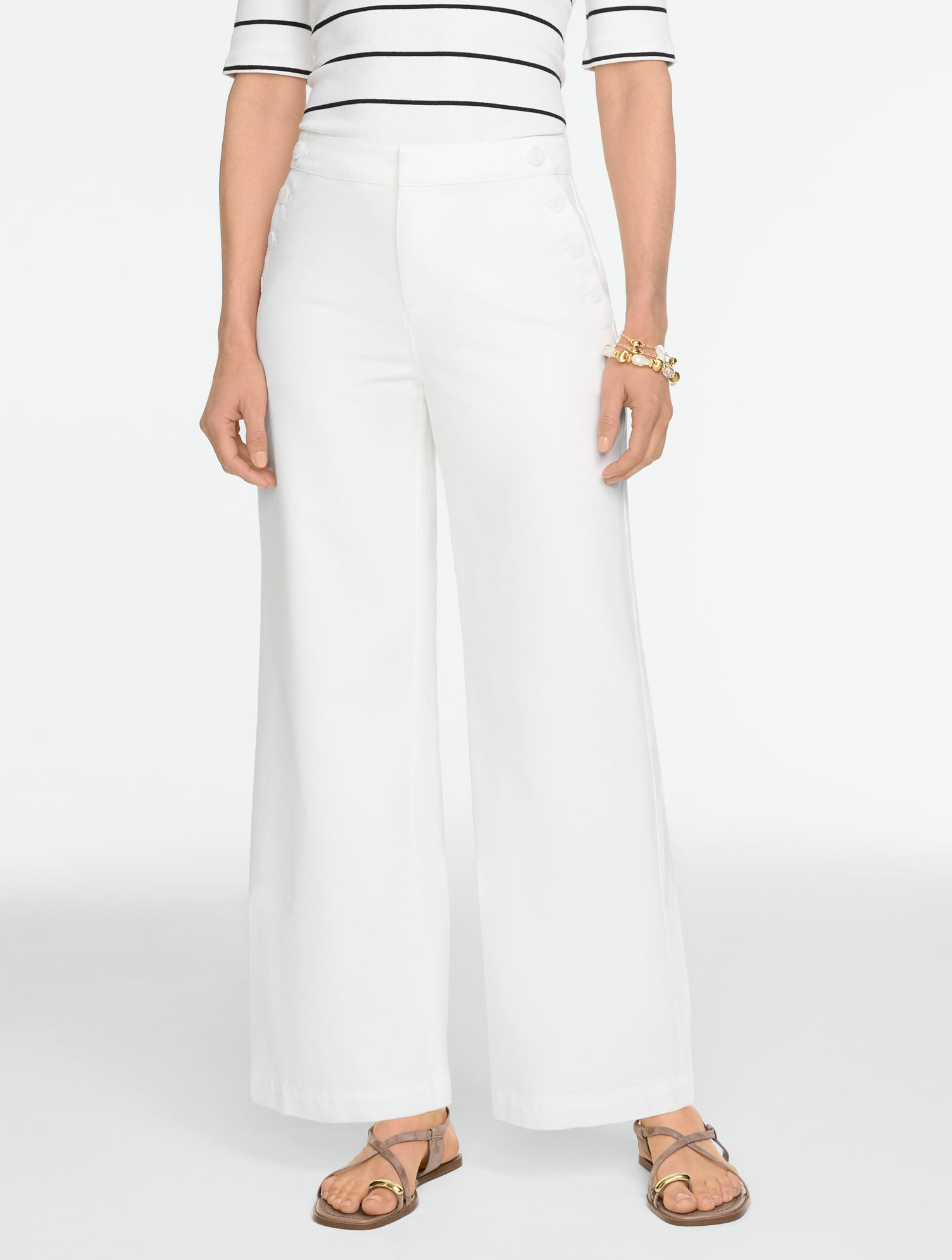 Classic Jean Trousers - White | Talbots