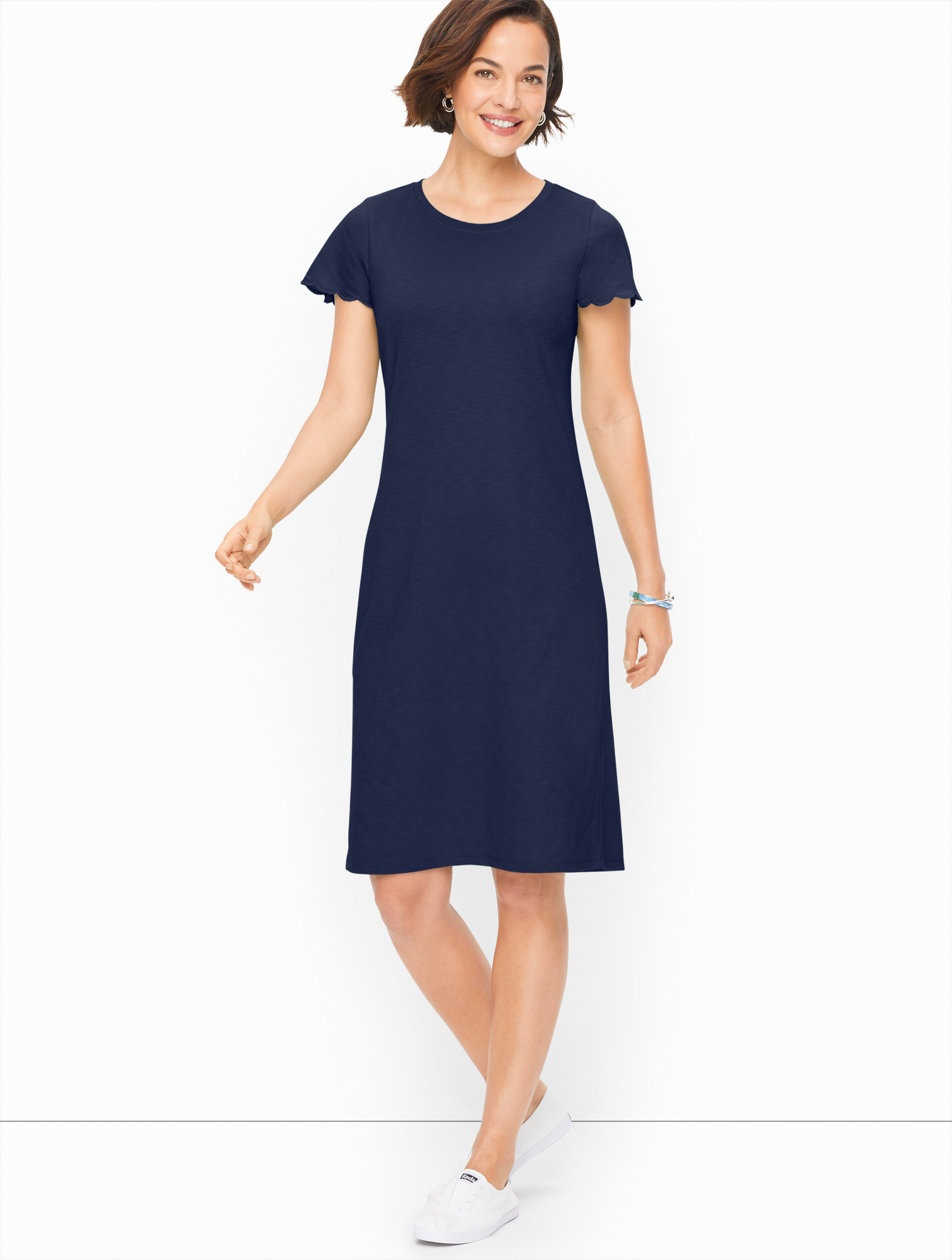 Slub Knit Shift Dress | Talbots