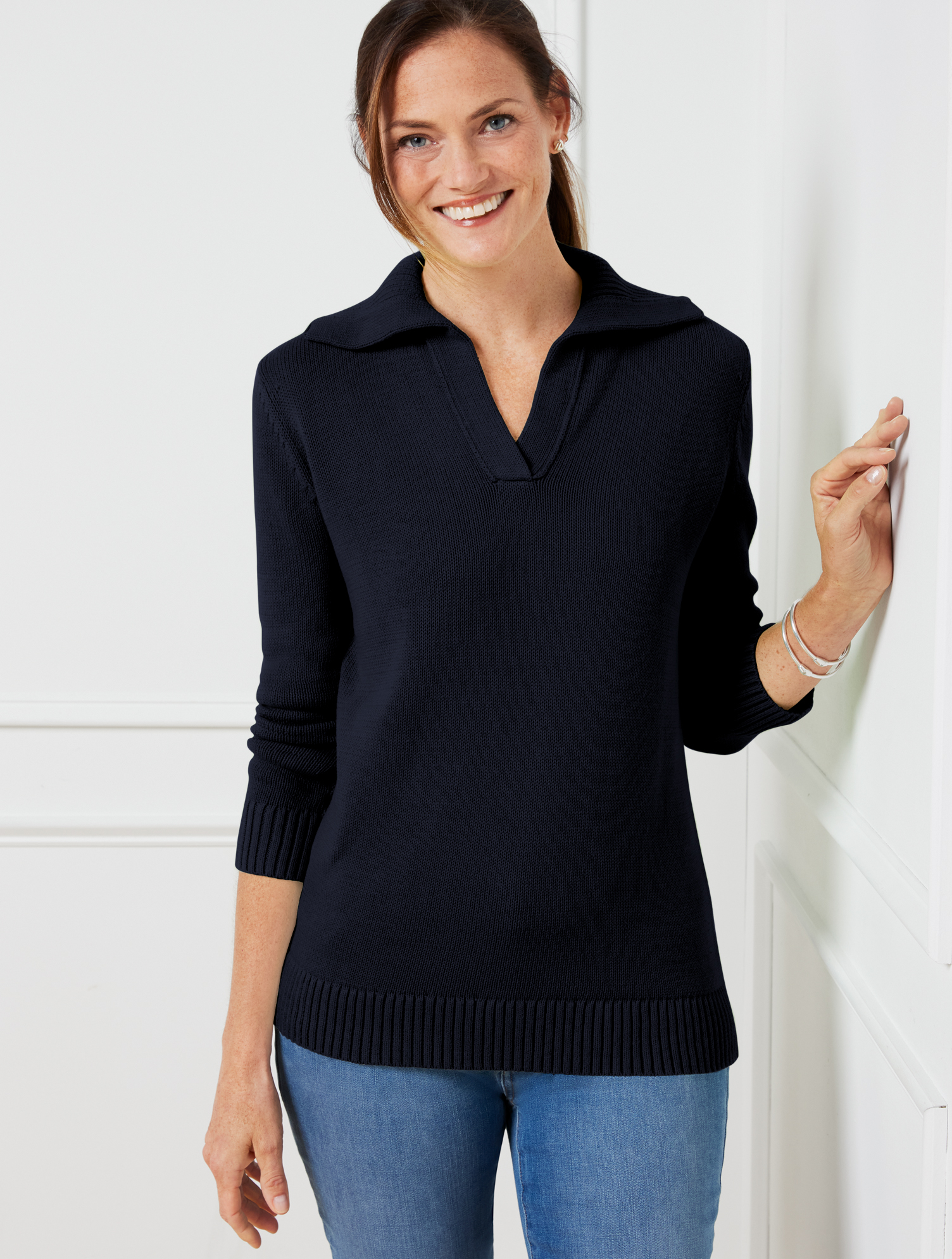 エンフォルド SAILOR-COLLAR PULLOVER★タグ付❗️ Open Stitch Sailor Collar Pullover | Talbots