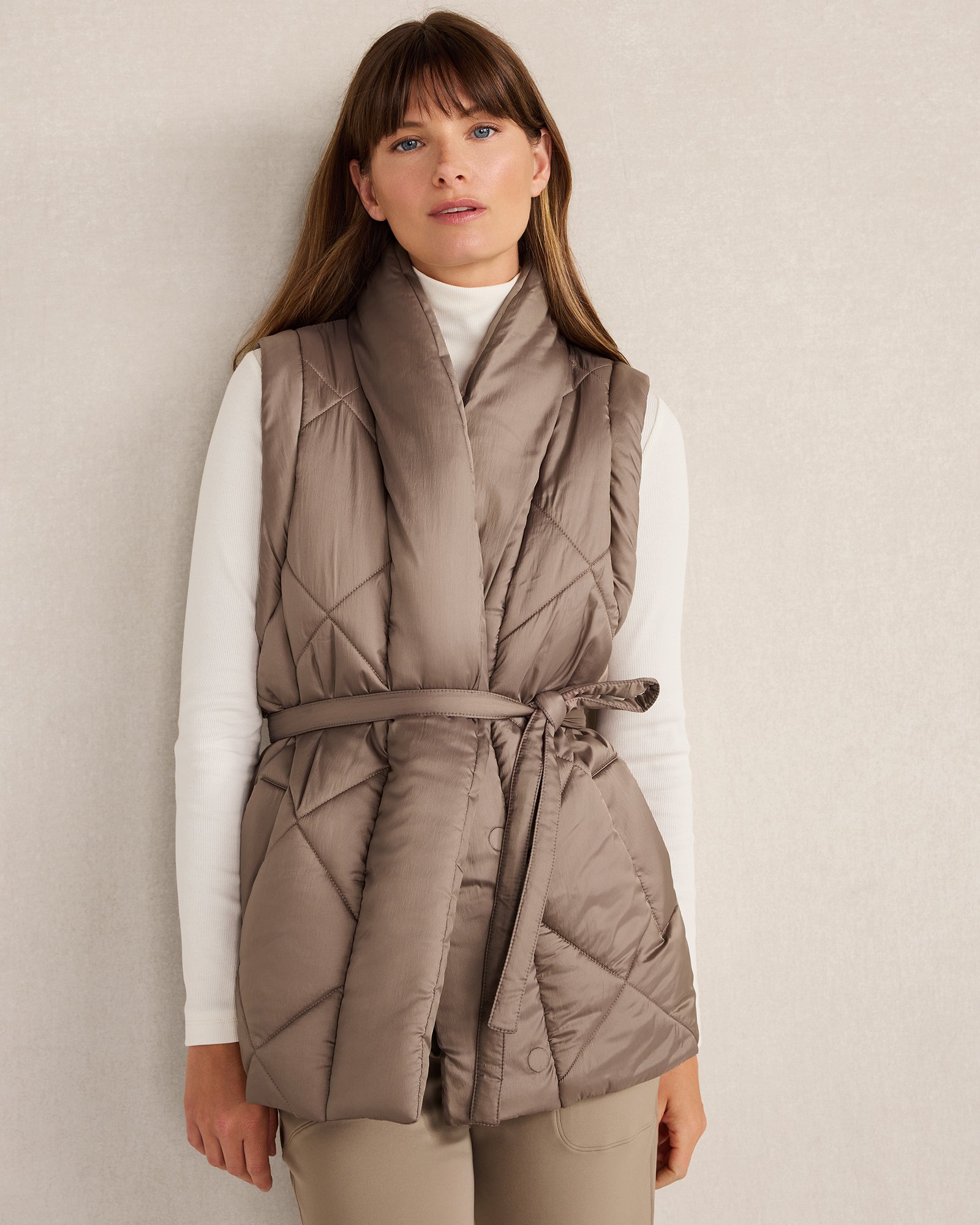 Shiny Quilted Puffer Vest