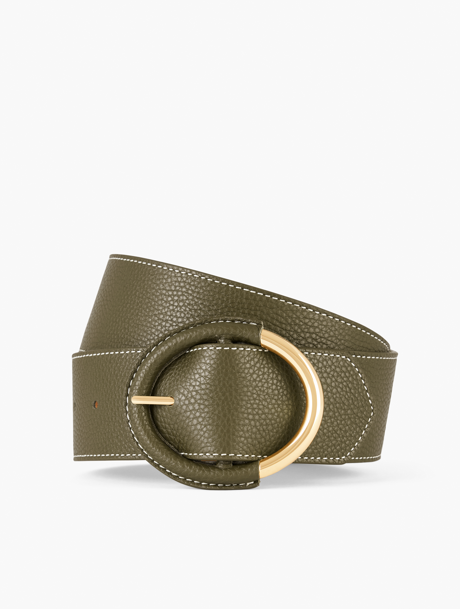 Talbots BLACK Pebbled Leather Belt Silver Oval Buckle Women\'s Small New Reversible Belt | Talbots main image 3
