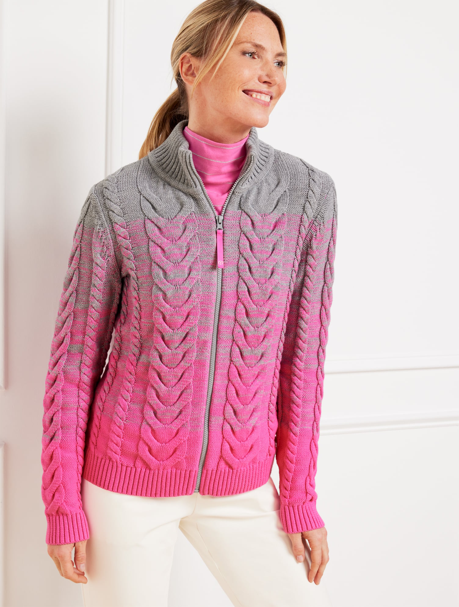 ジャケット・アウター TIGHTBOOTH OMBRE HERRINGBONE JKT Full Zip Sweater Jacket - Ombré | Talbots