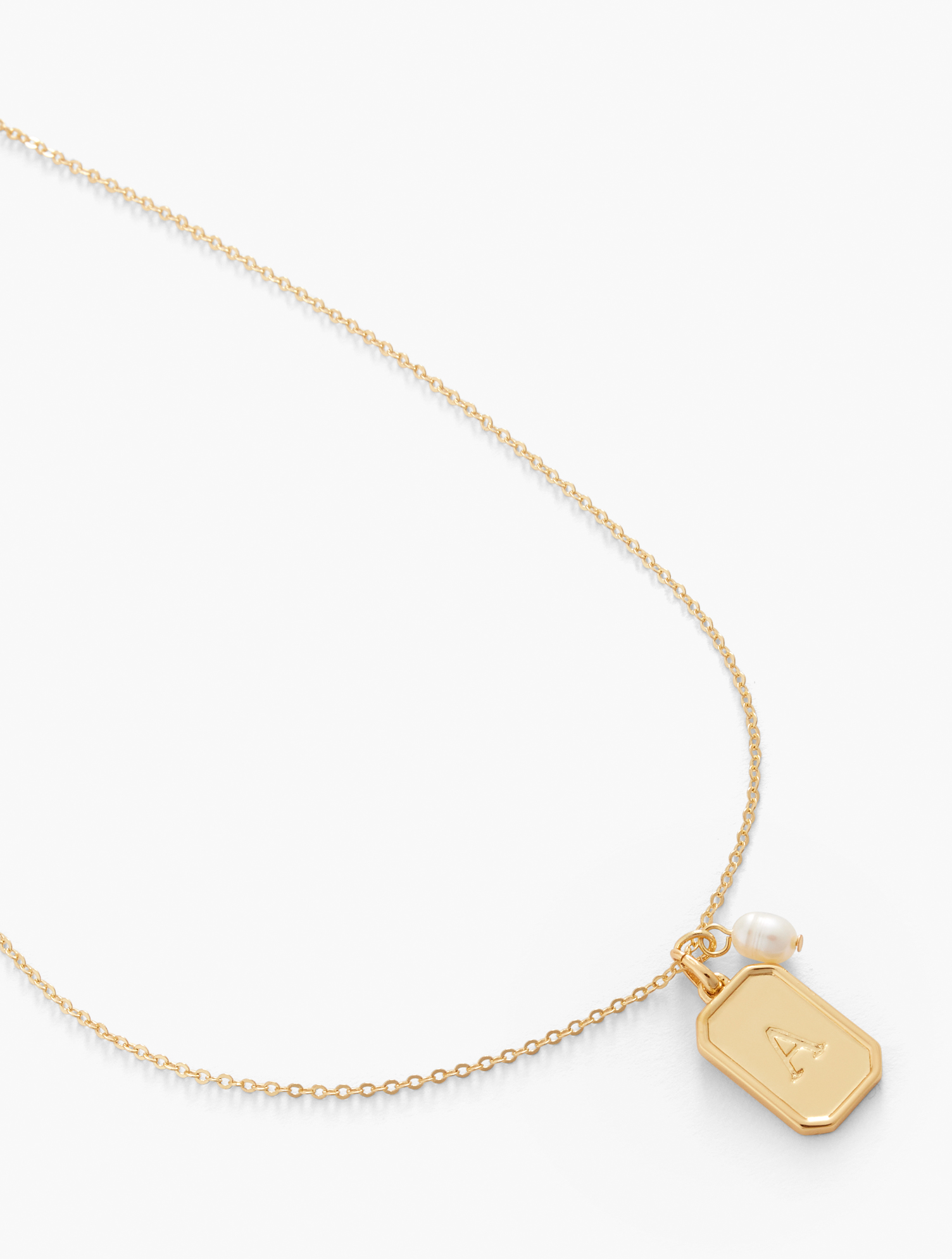 Talbots Monogram Initial Pendant Necklace - Monogram A/gold - 001  In Monogram A,gold
