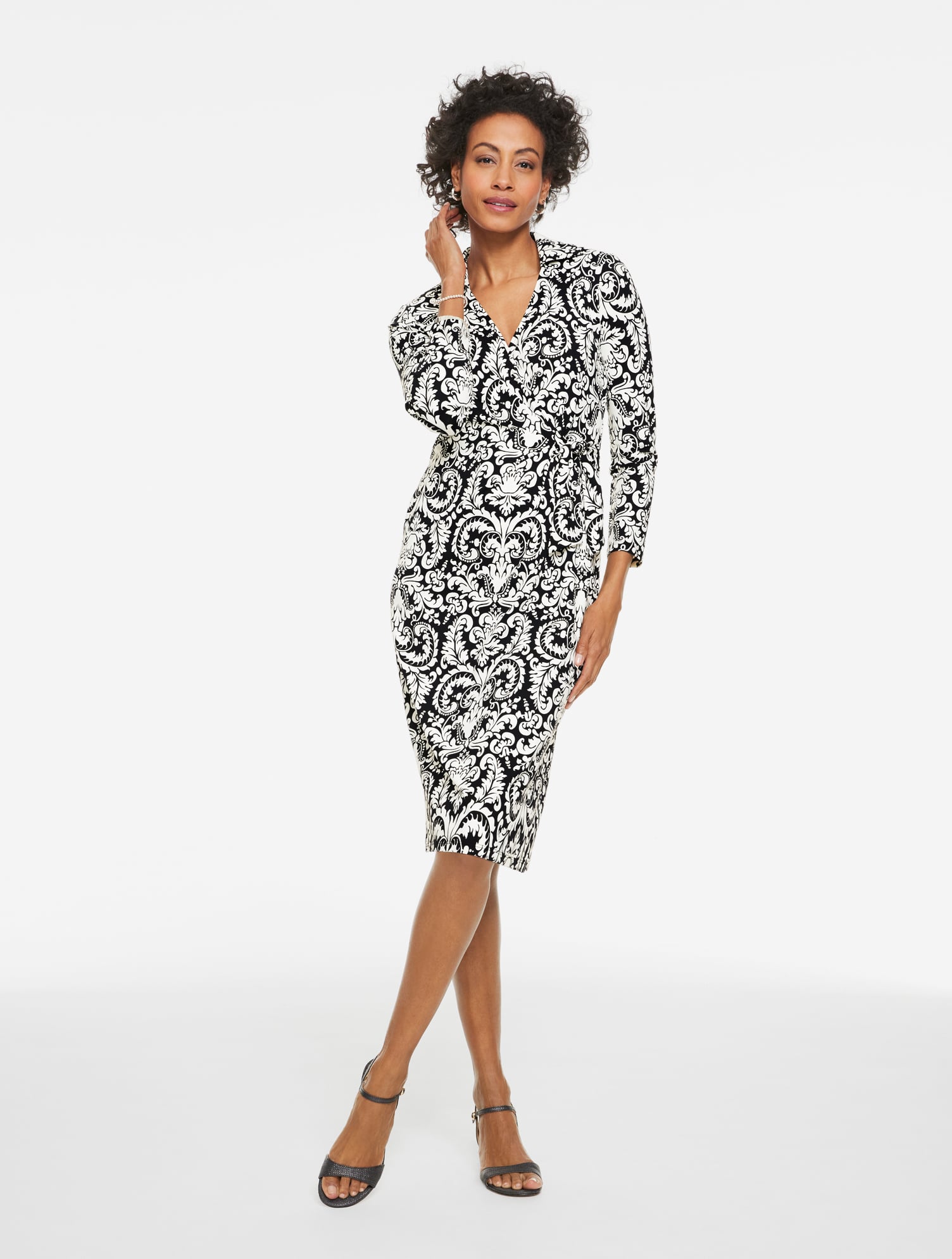 Effortless Jersey Shift Dress - Royal Medallion | Talbots
