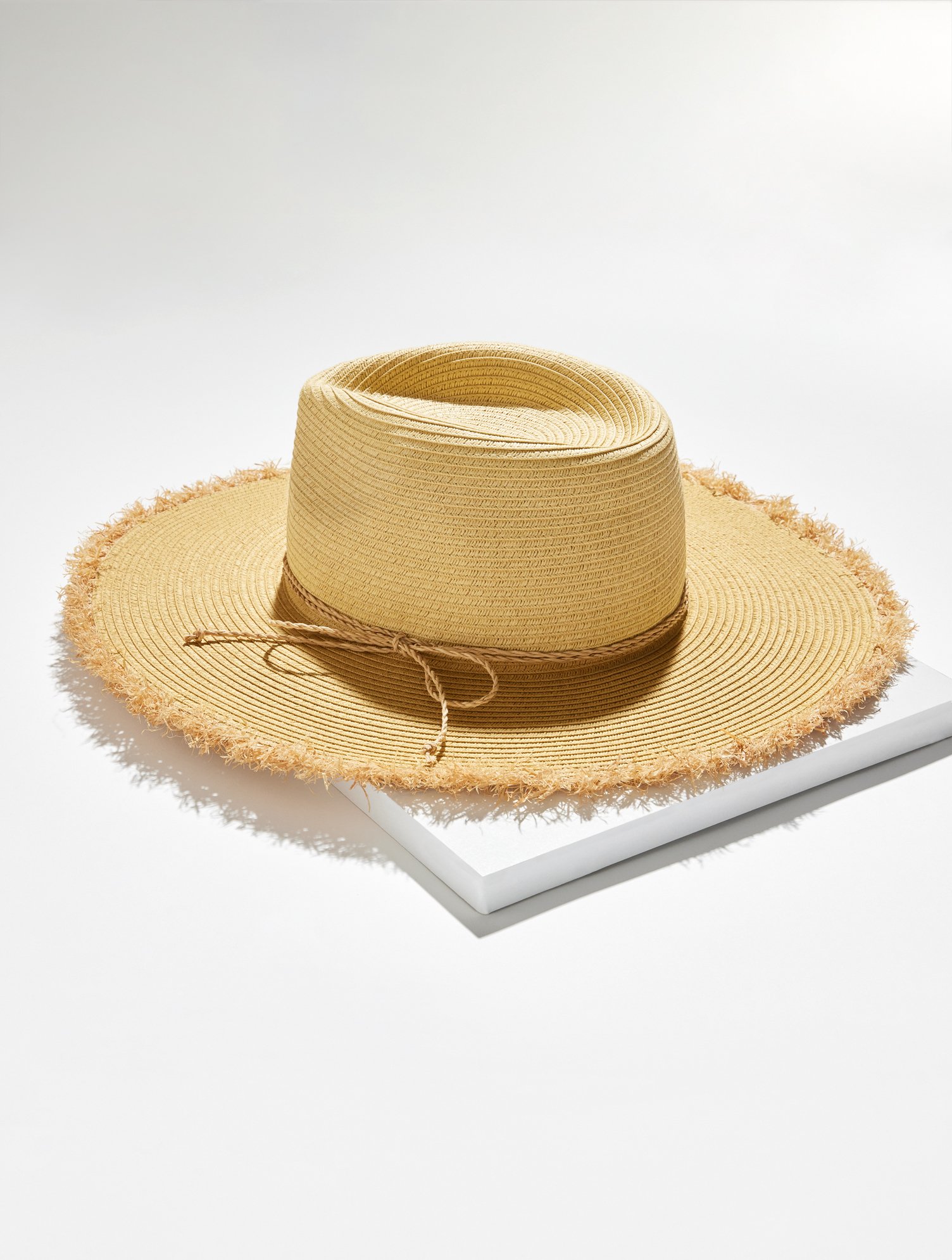 Frayed Edge Straw Beach Hat