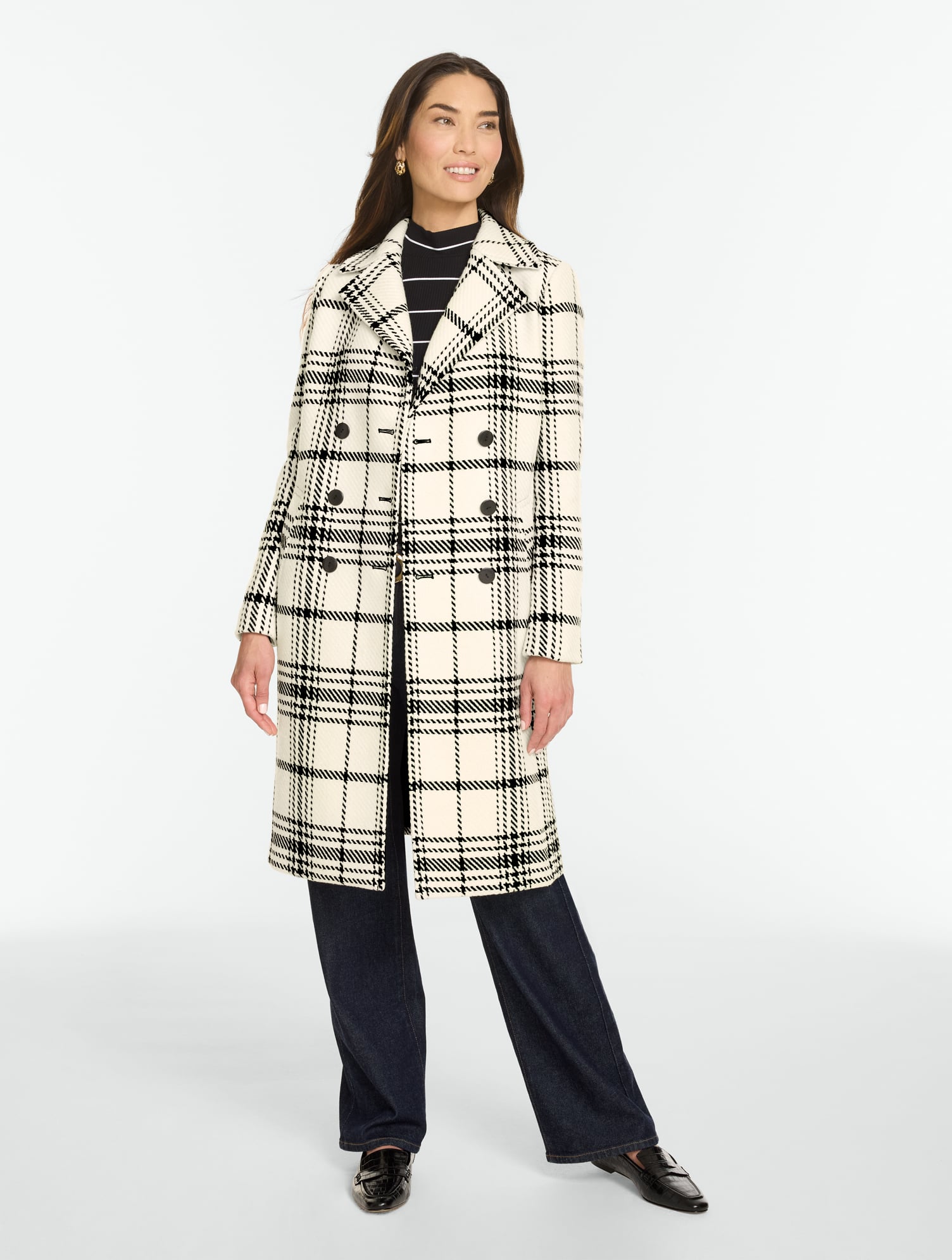 Herringbone Wool Blend Coat | Talbots