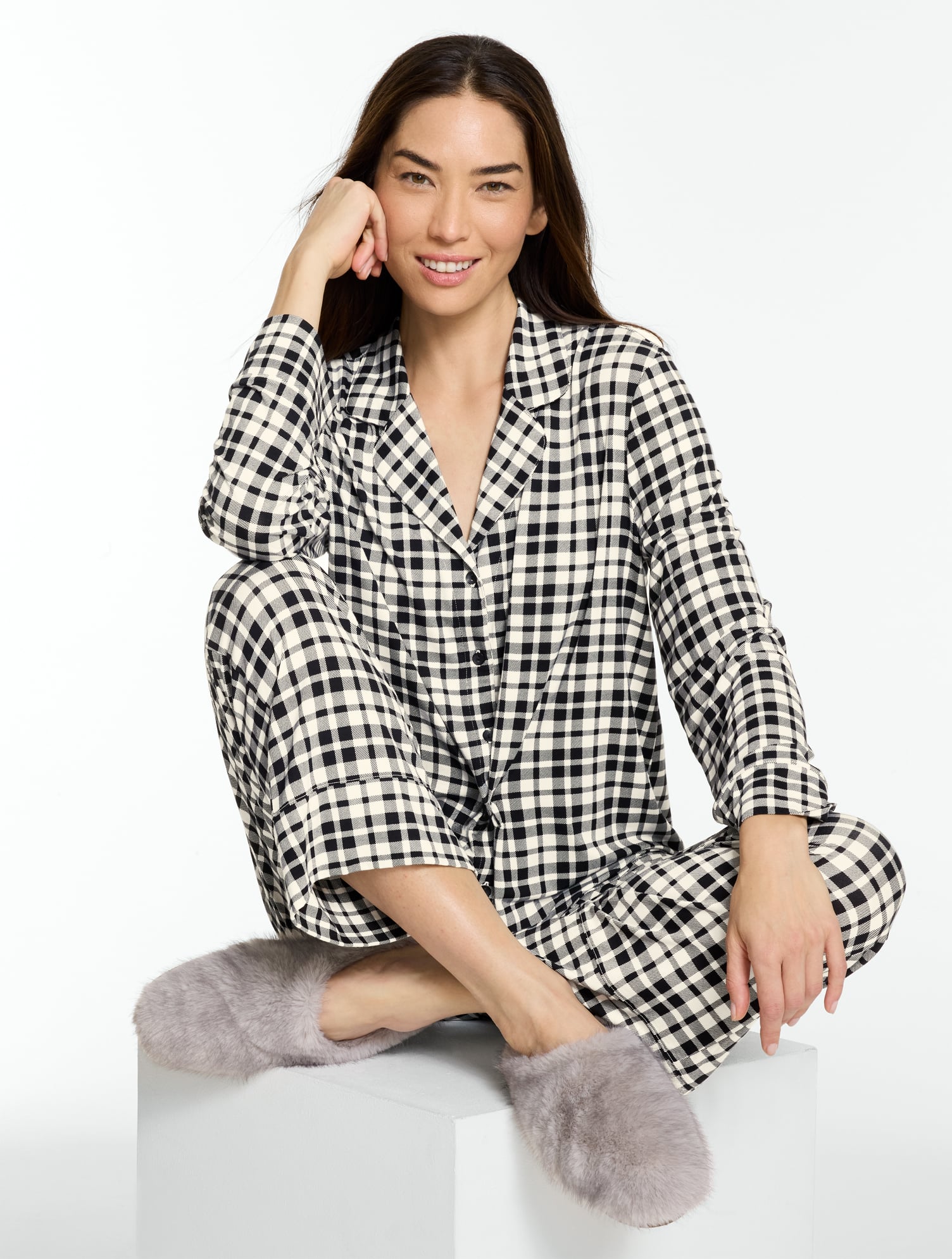 Talbots x Soma Long Sleeve & Pant Pajama Set - Lovely Plaid