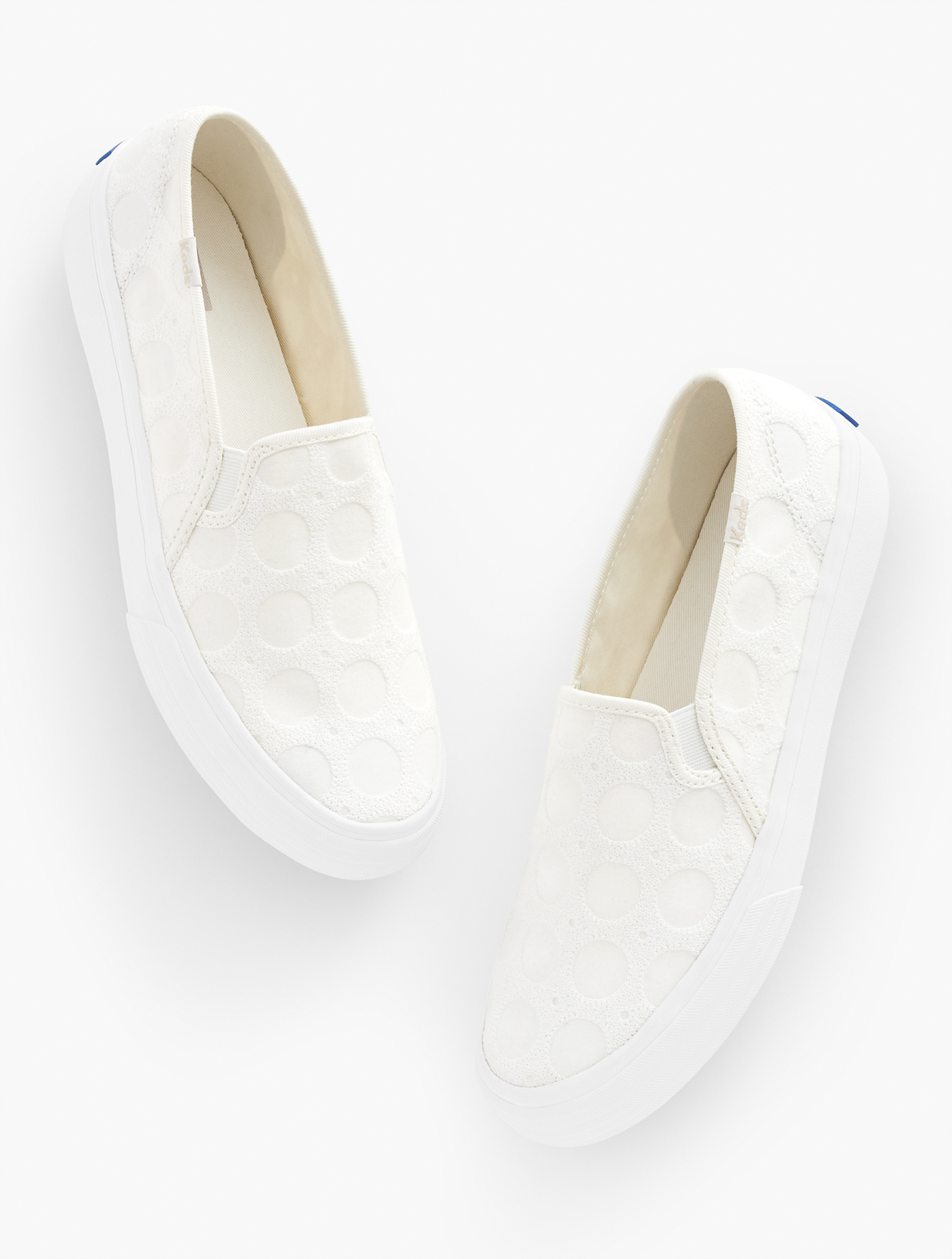 Keds Â® Double Decker Slip-on Sneakers - Circle Crochet - White - 6m - 100% Cotton Talbots